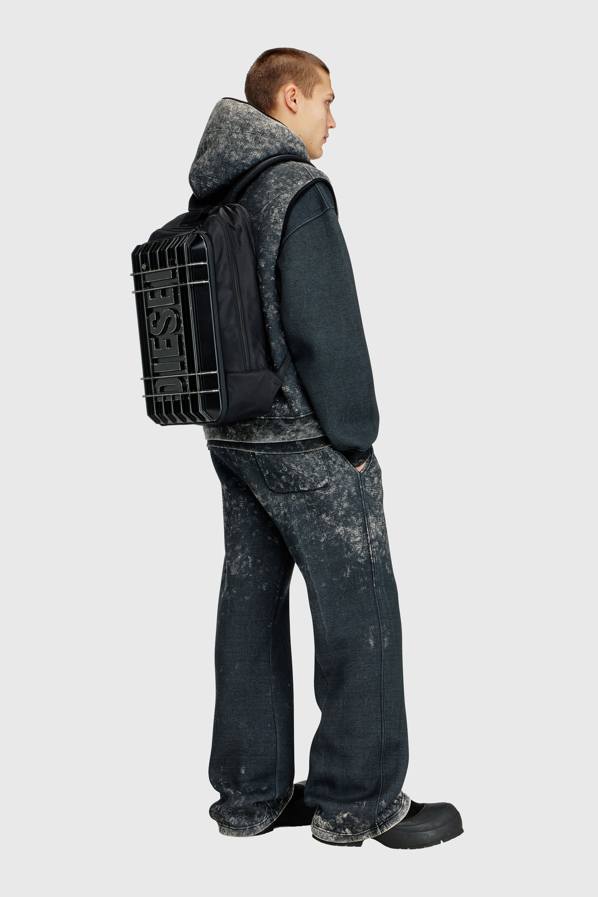 Diesel - DIESEL PC STRONG IMAGE BACKPACK- DSB005, Unisex's Rugged travel backpack in Black - 2