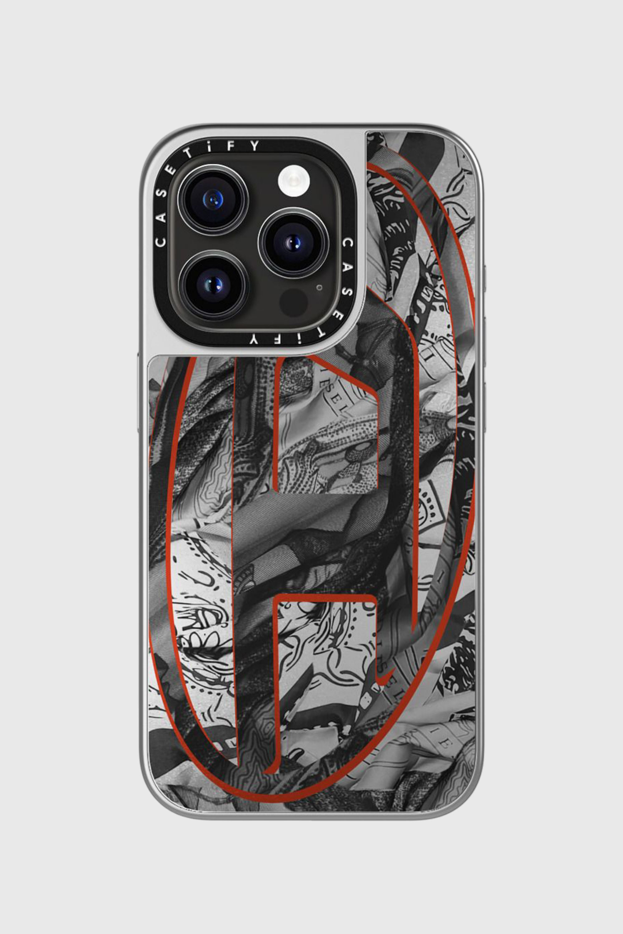 Diesel - 60336 CASETIFY MOULDED CASE, Unisex's Magsafe Bandana Case iPhone 15 Pro in Multicolor/Black - 6