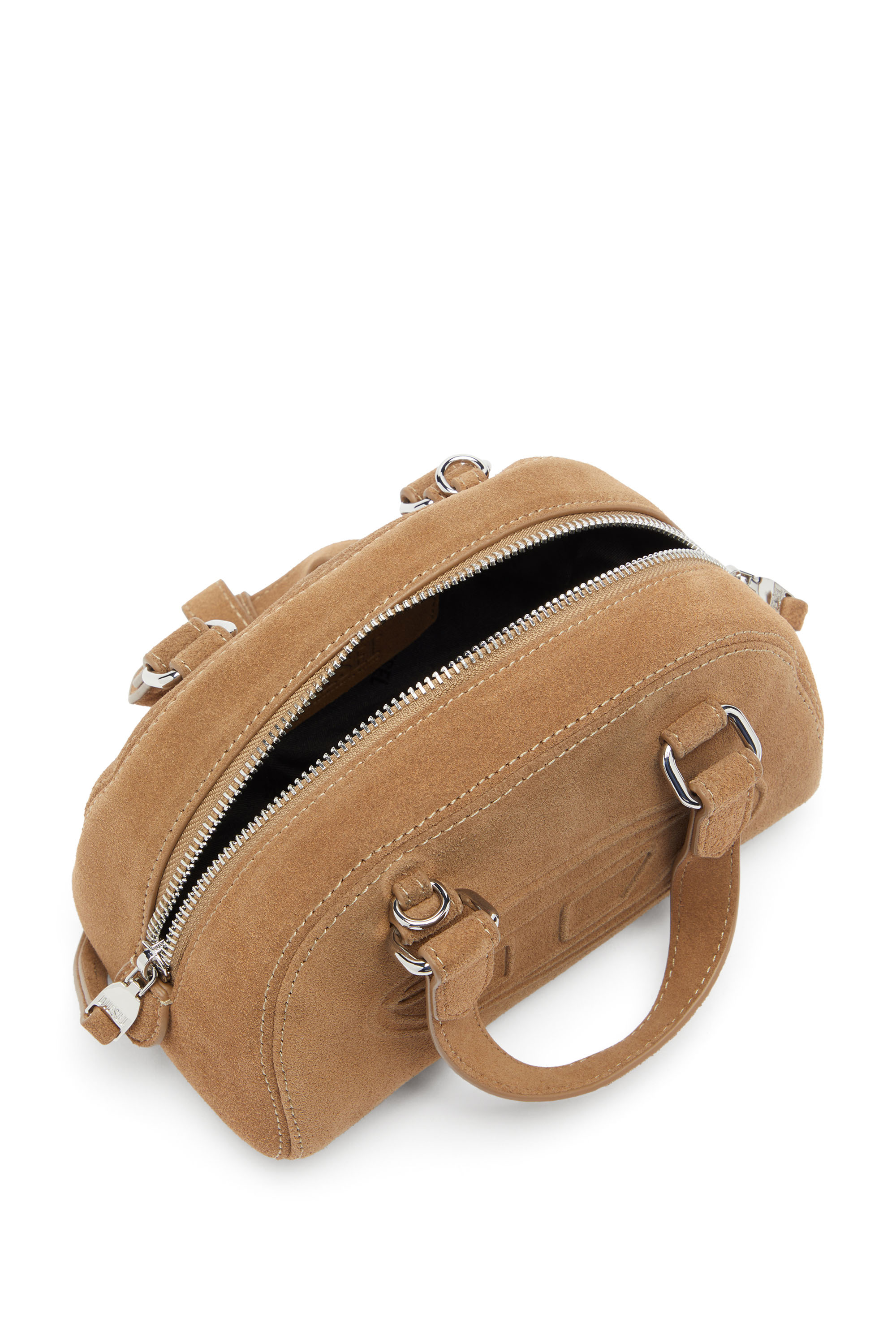 Diesel - 1DR DOME CROSSBODY, Unisex's 1DR Dome-Suede mini bowling bag in Beige - 4