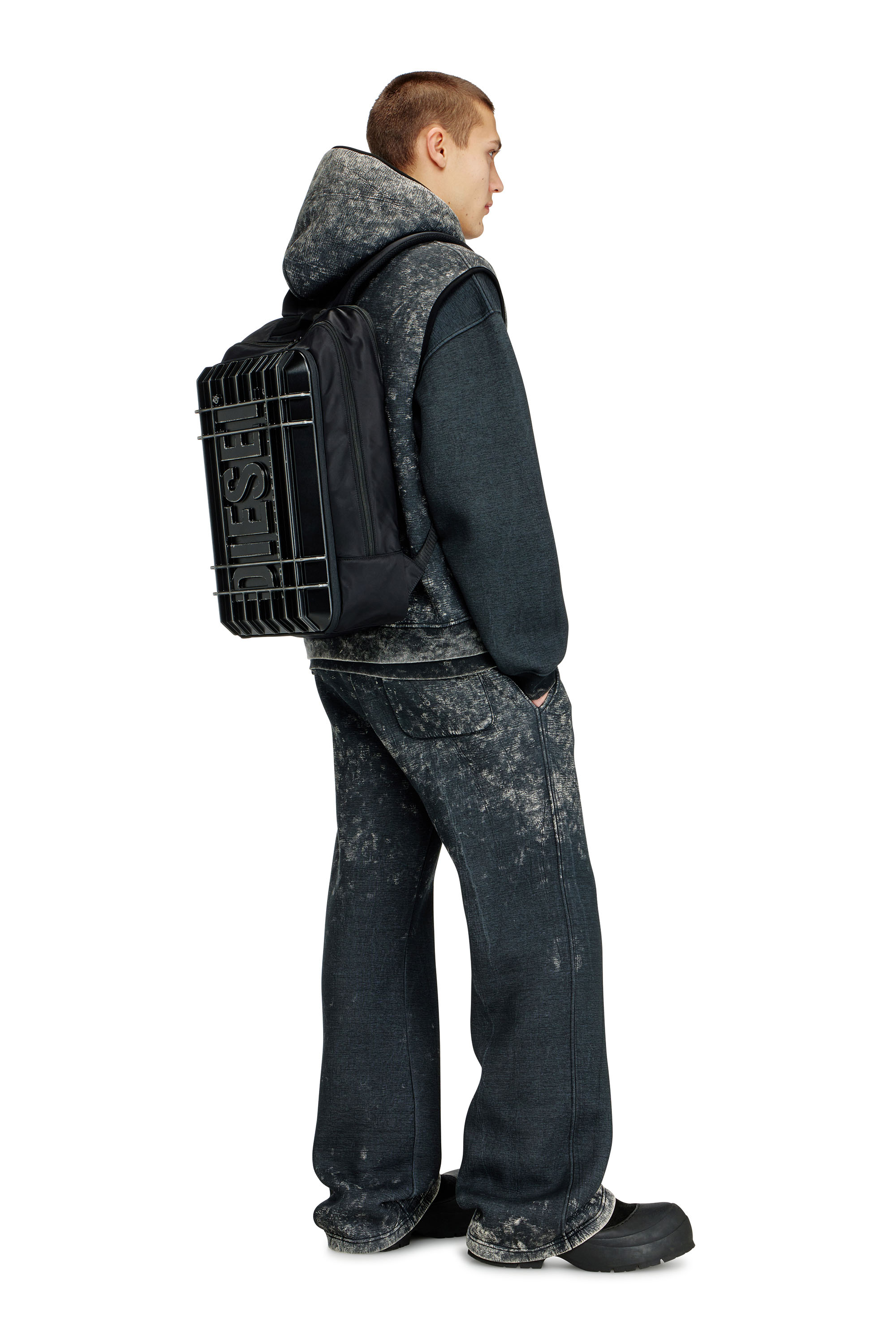 Diesel - DIESEL PC STRONG IMAGE BACKPACK- DSB005, Unisex's Rugged travel backpack in Black - 6