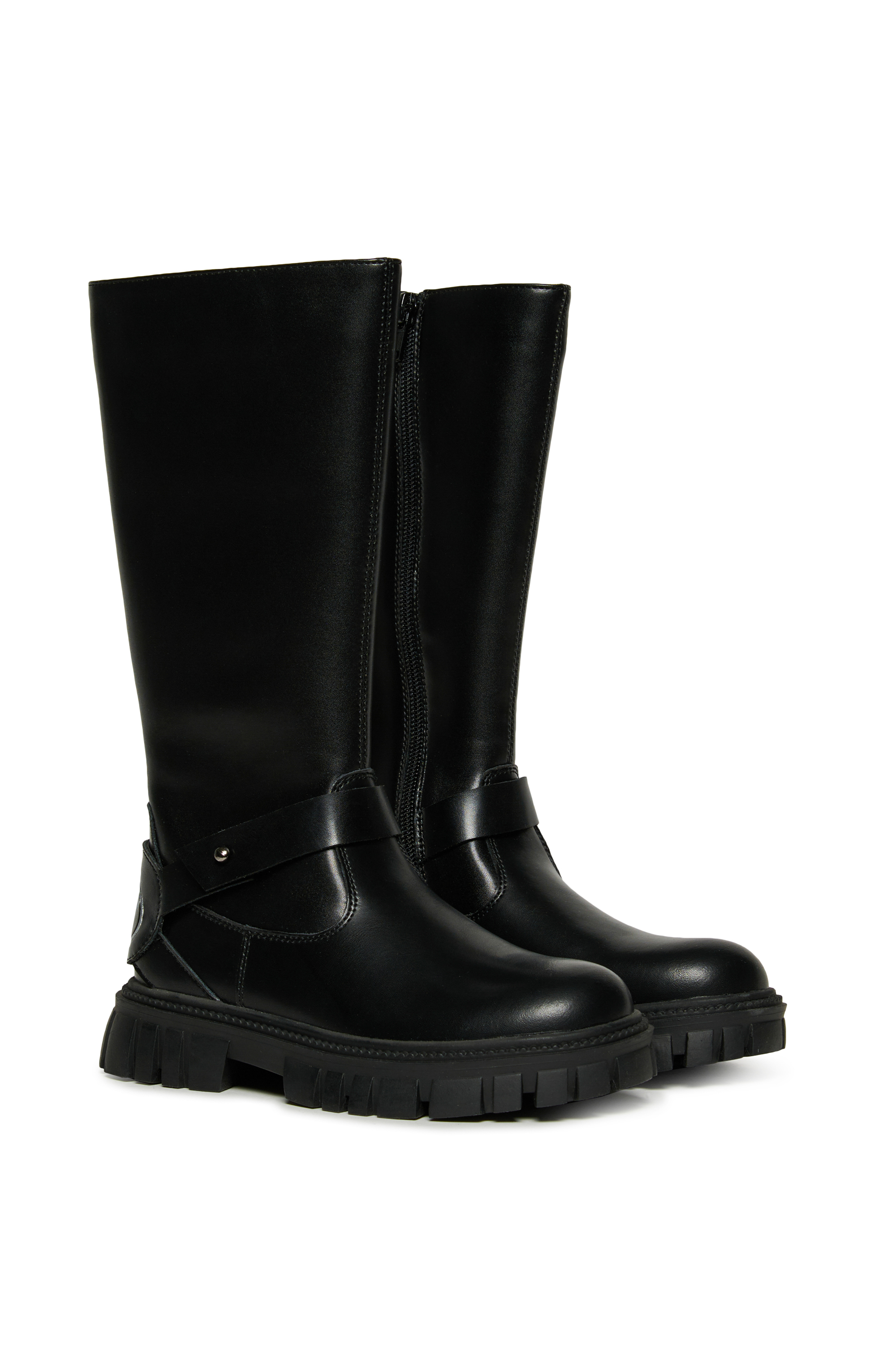 Diesel - D-HAMMER KNT PATCH, Unisex's D-Hammer High Leather Boots in Black - 2