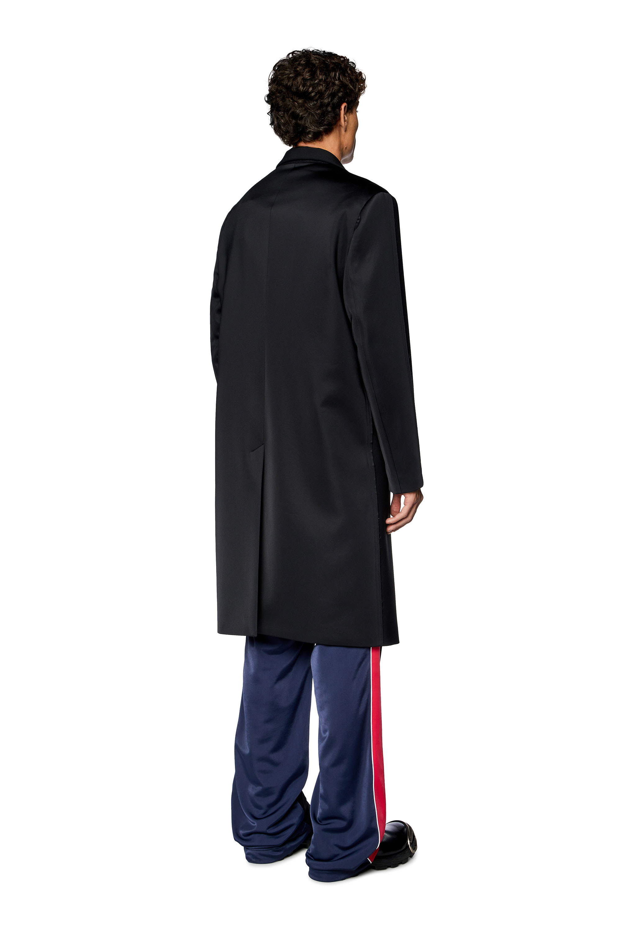 Diesel - J-DELLER, Man Hybrid coat in cool wool and jersey in Black - Image 4