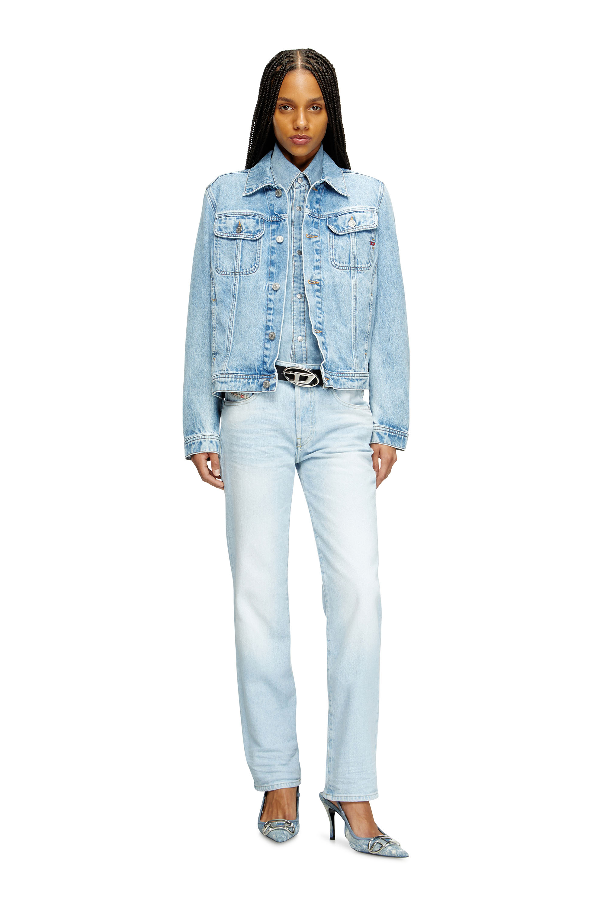 Regular Jeans 1989 D-Mine 09M11, Light Blue Diesel - Woman's Regular Jeans 1989 D-Mine 09M11, Light Blue - 1
