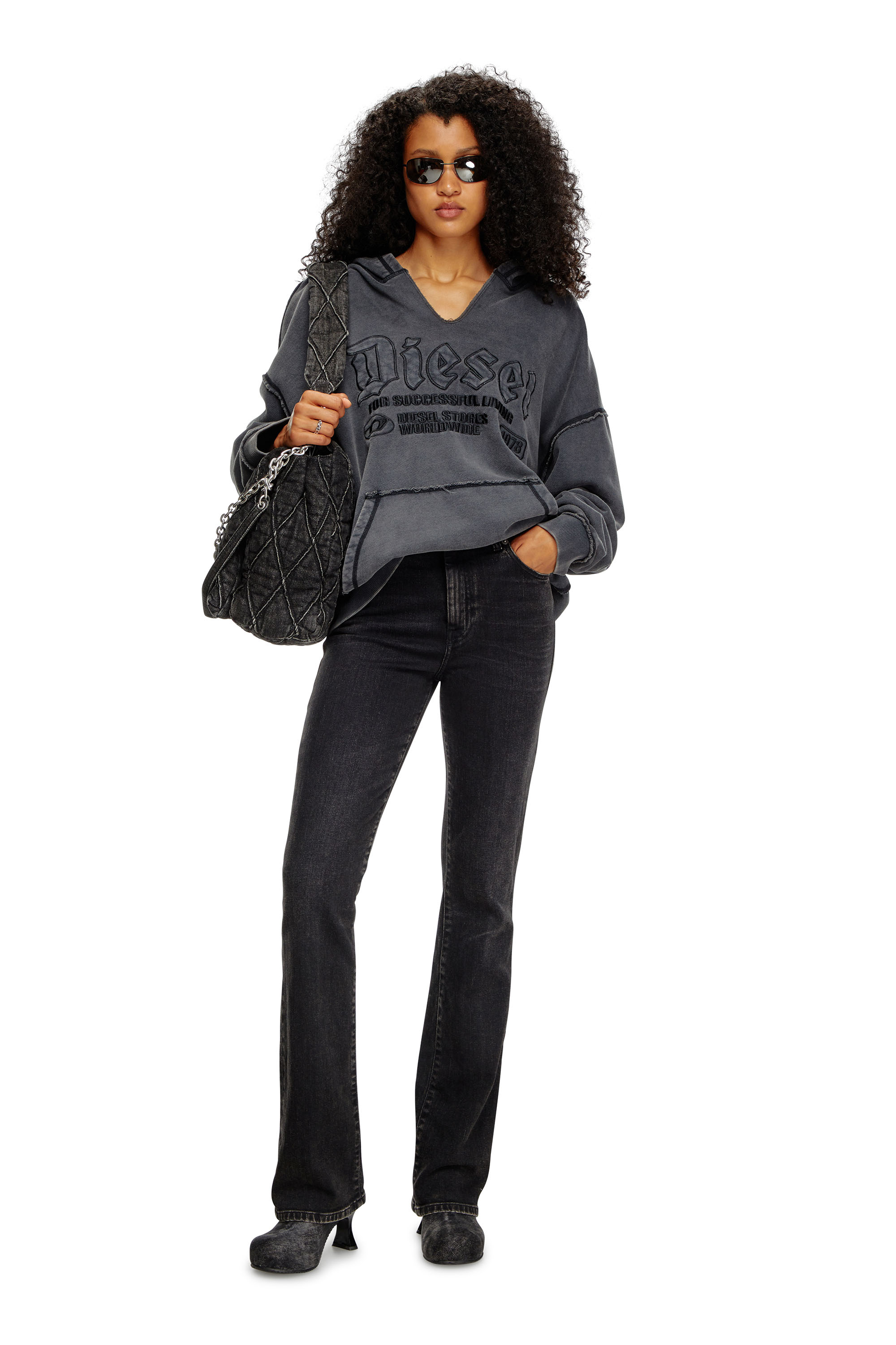 Diesel - Woman's Bootcut Jeans 2003 D-Escription 09I30, Black/Dark grey - 1