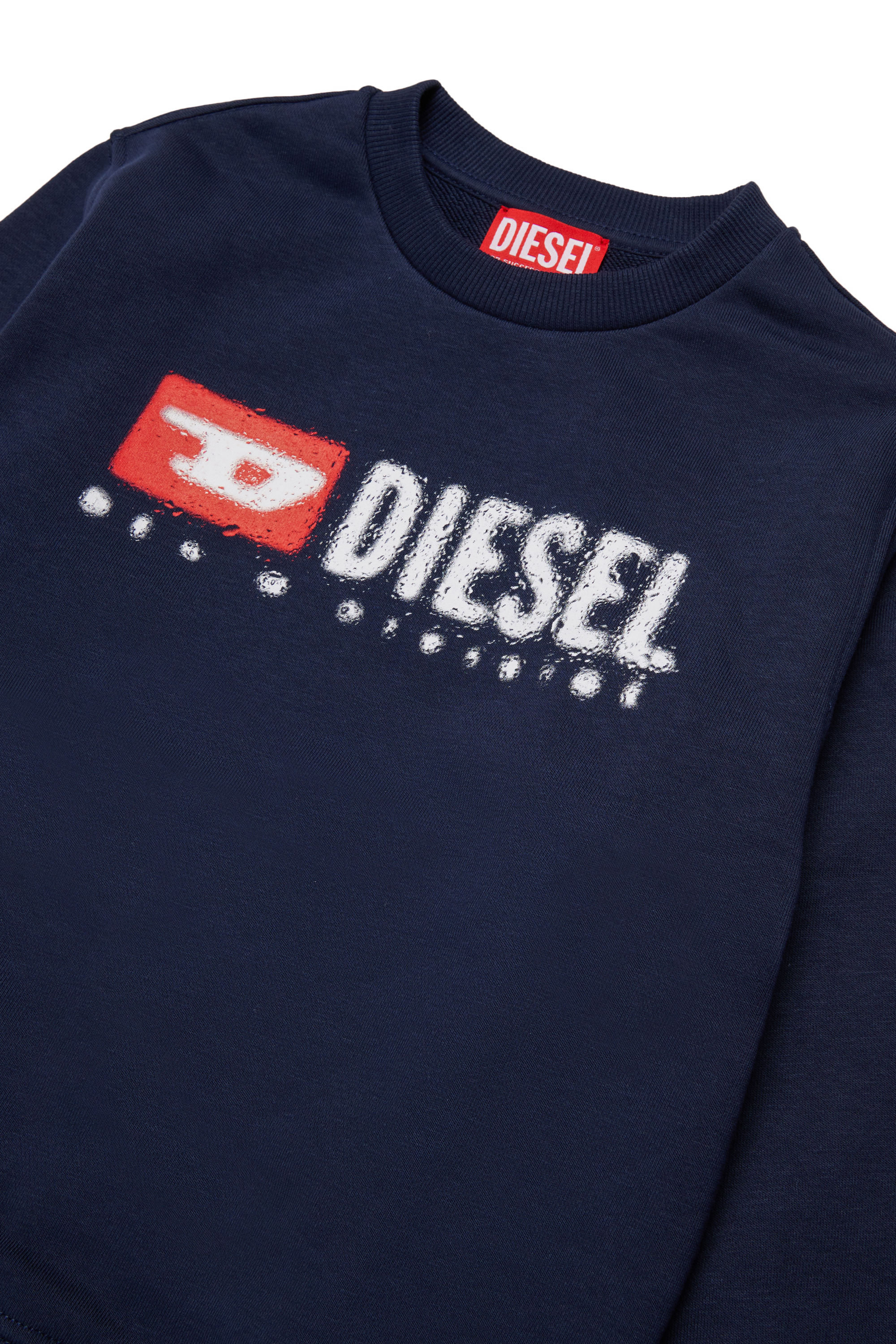 Diesel - SDROPS OVER, Man's Cotton sweatshirt with logo in Blue - 3