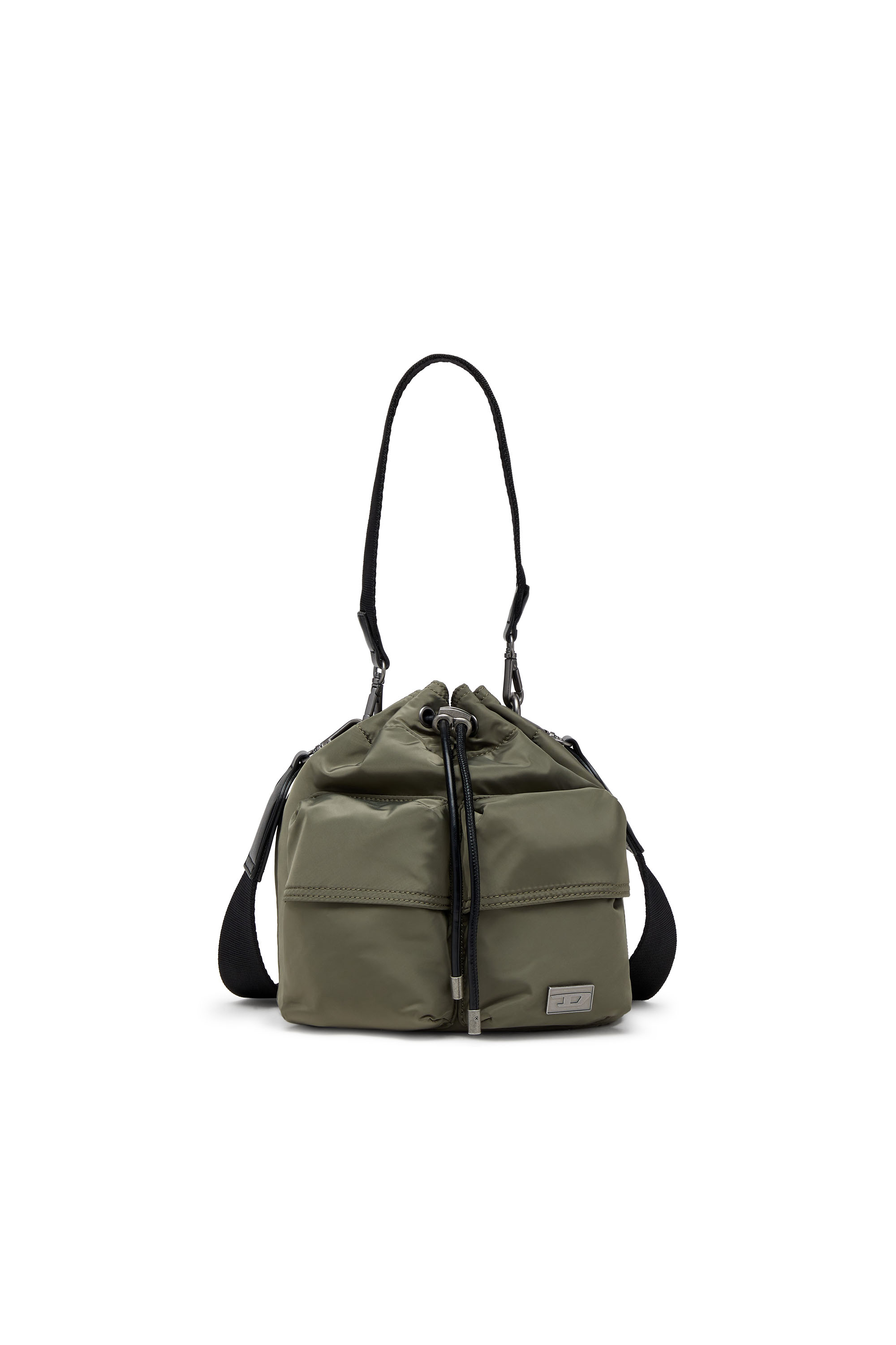 Diesel - MULTI-PKTS BUCKET X, Unisex's Multi-Pkts-Multipocket bucket bag in utilitarian shell in Military Green - 1