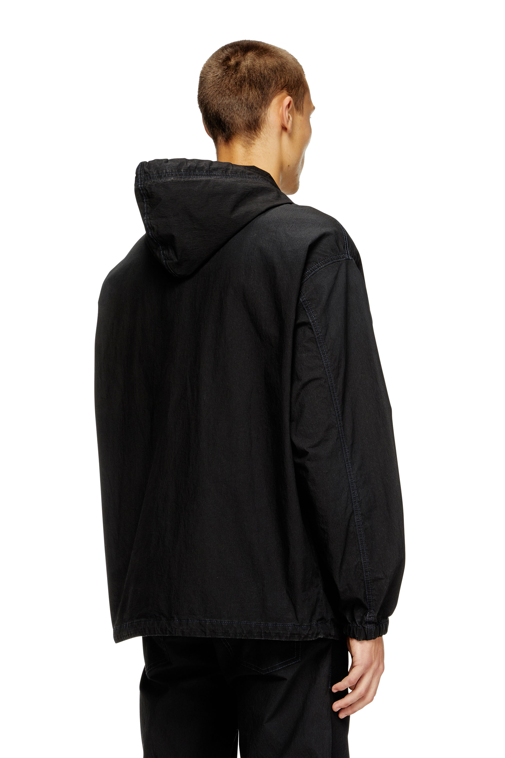 Diesel - D-WYNNY JOGG, Man's Hooded technical JoggJeans jacket in Black - 4