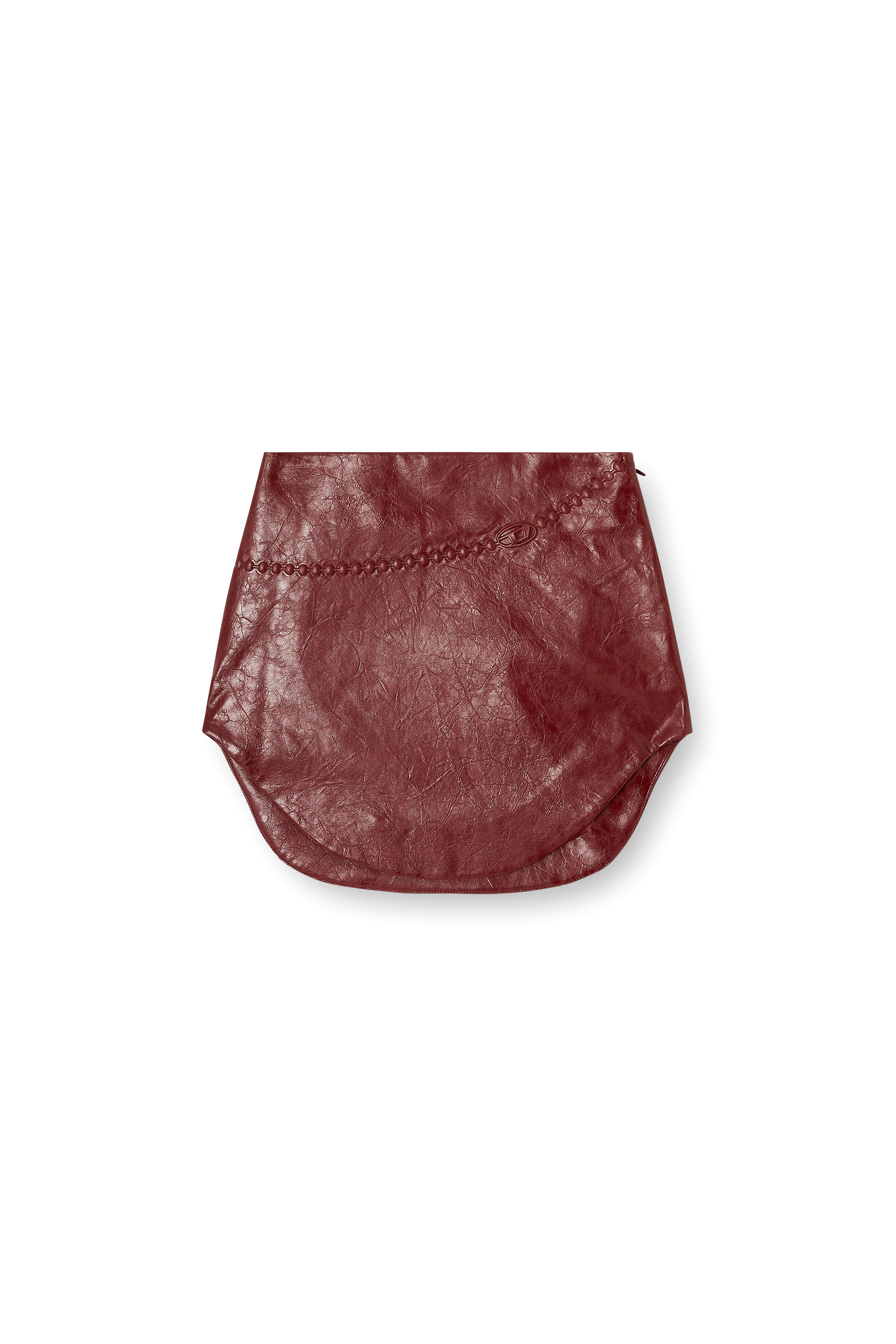 O-HARA, Red Diesel - O-HARA, Woman's Coated miniskirt with embossed motif in Red - 2