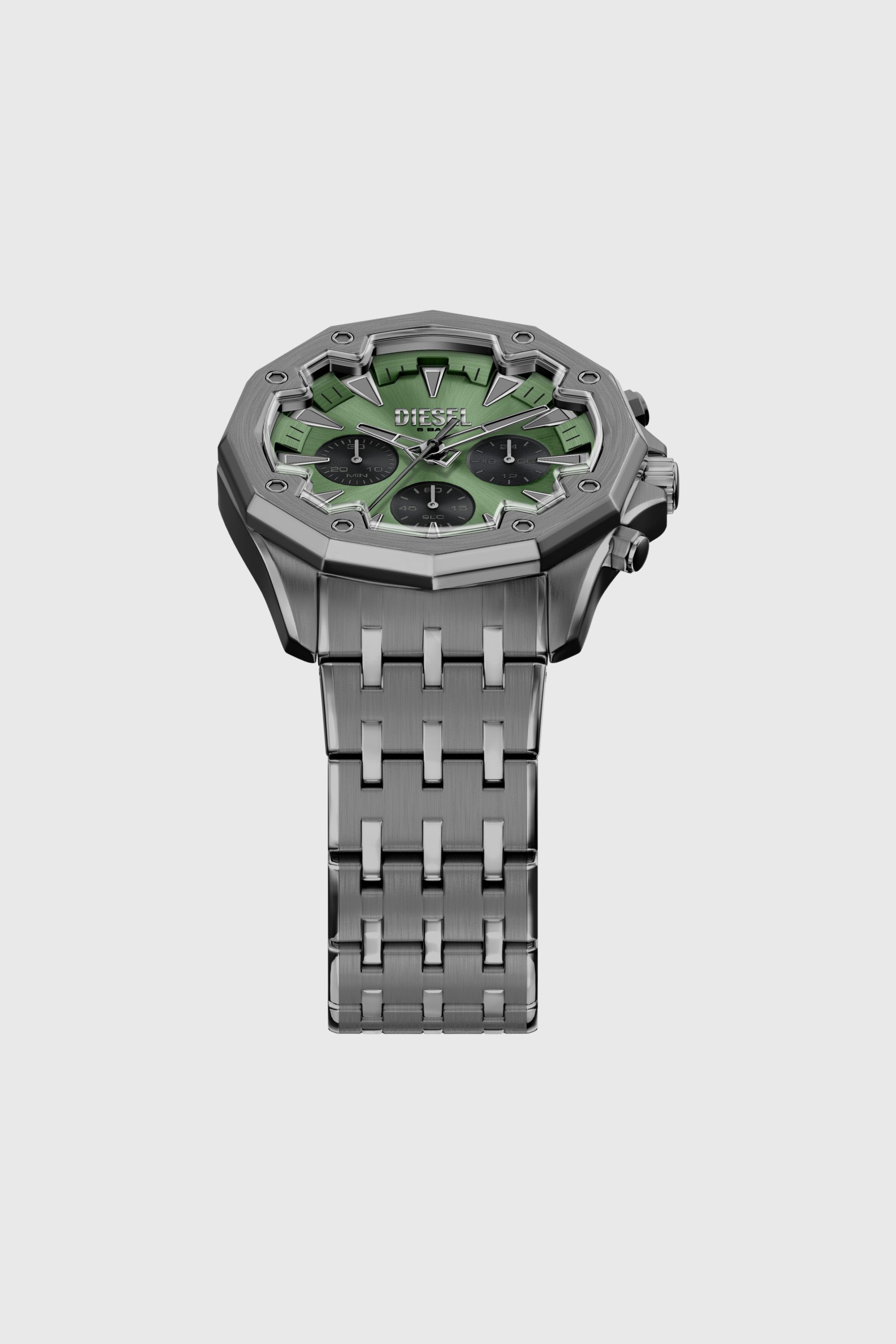 Diesel - DZ4711 WATCH, Man's Stinger gunmetal stainless steel watch in Dark grey - 4