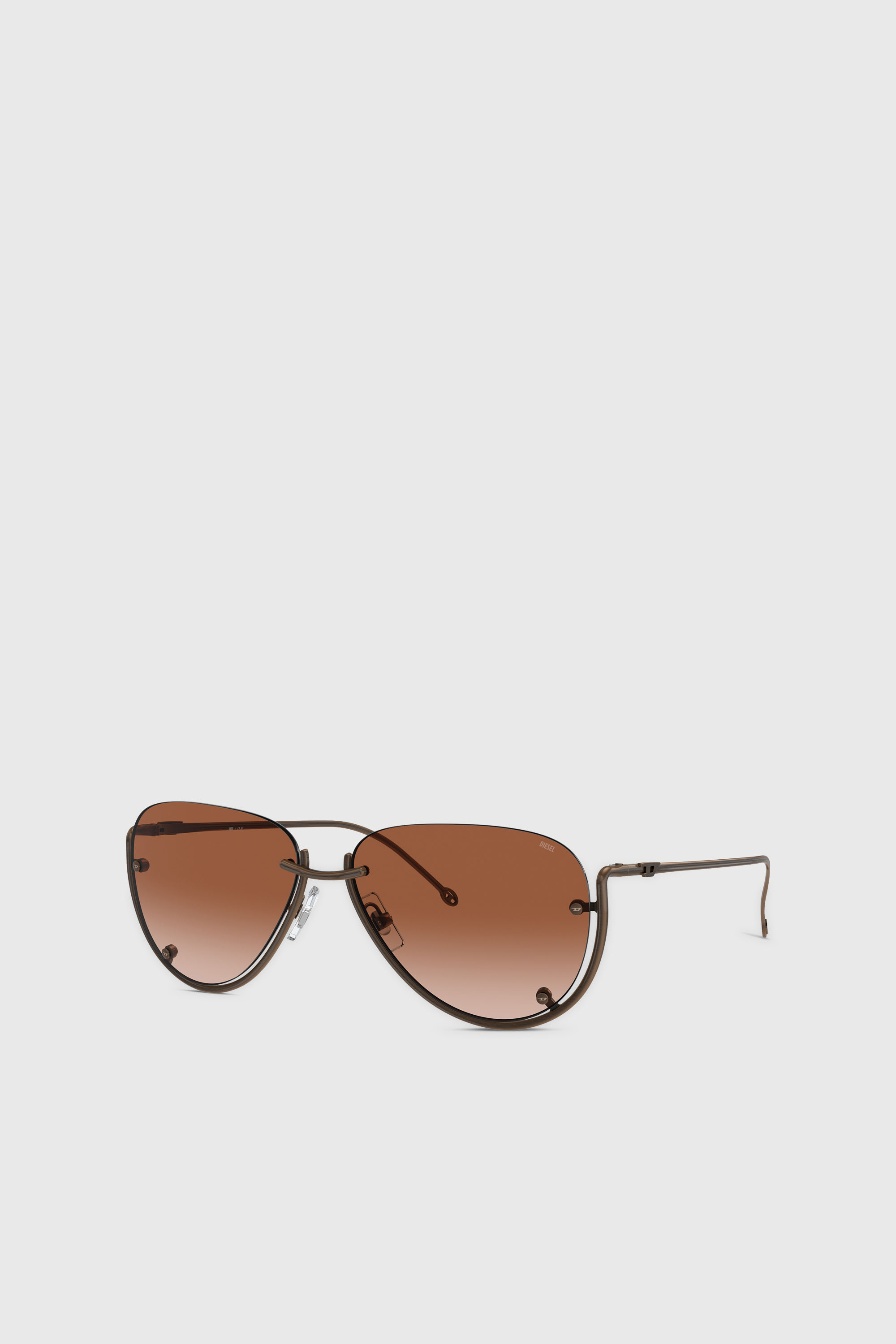 Diesel - 0DL1003, Unisex's Pilot model sunglasses in Bronze - 5