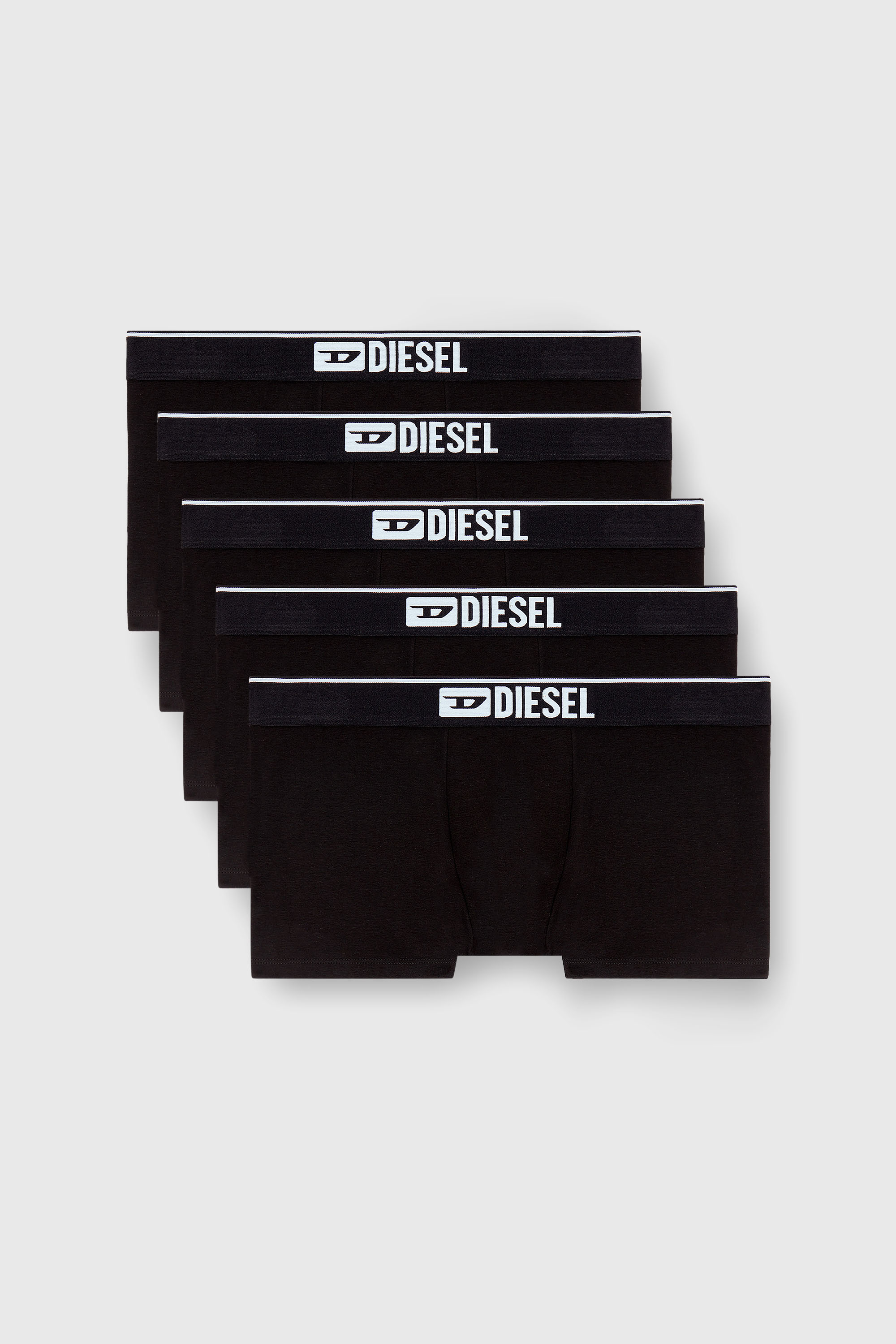 Diesel - UMBX-DAMIENFIVEPACK, Man's Five-pack of plain boxer briefs in Black - 1
