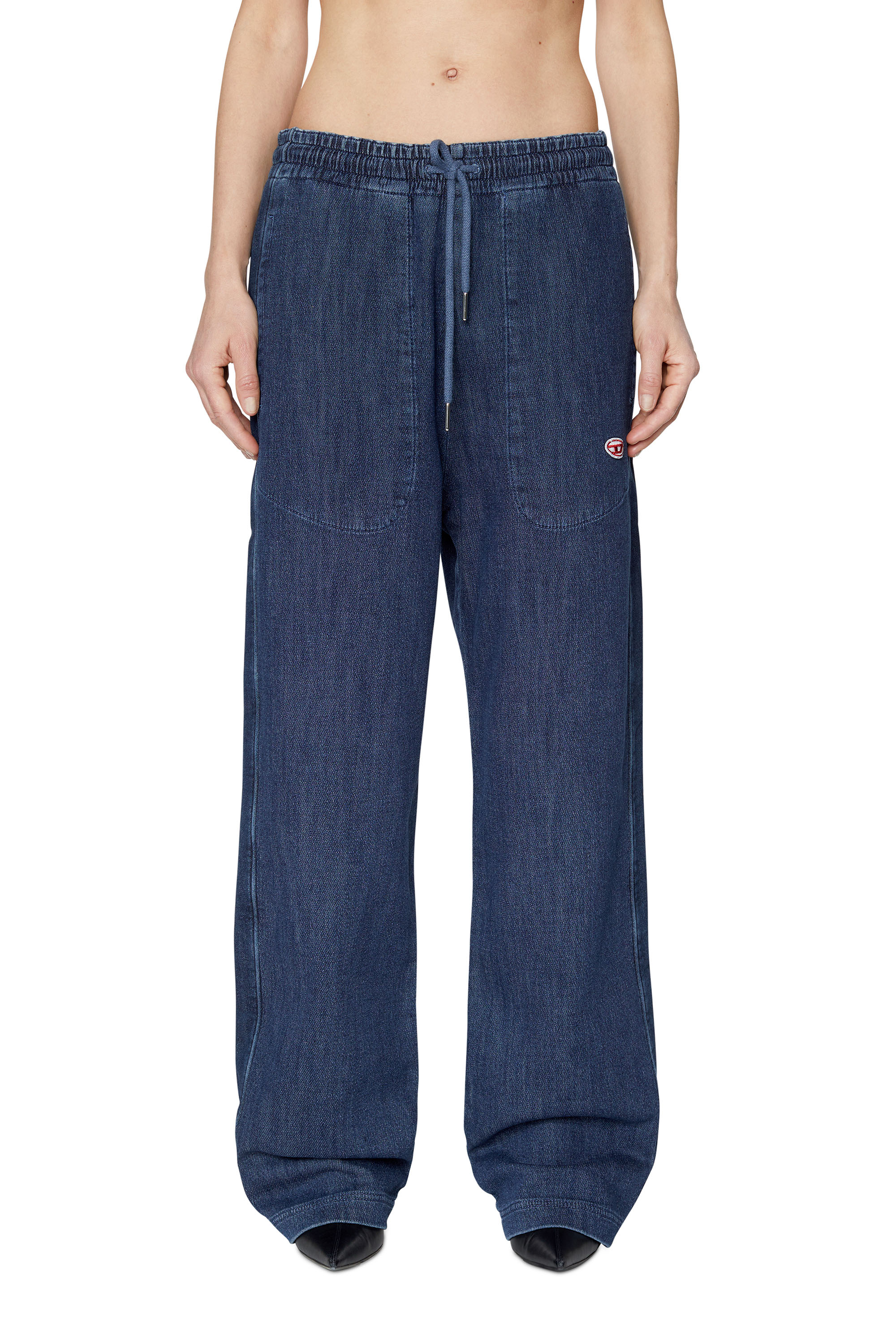 Diesel - D-Martians Track Denim 09C30 Straight, Dark Blue - Image 1