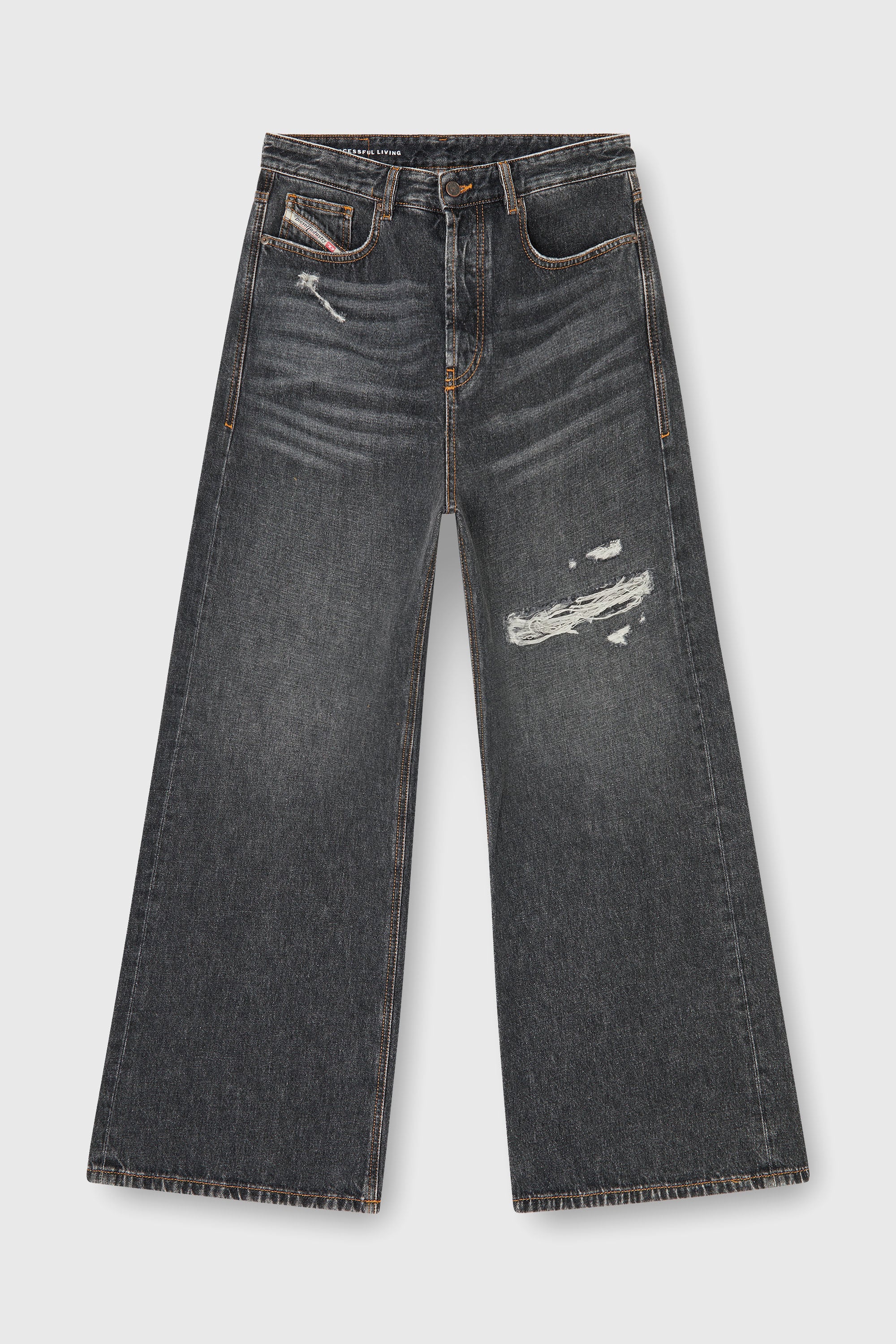 Diesel - Man's Relaxed Jeans D-Rise 007DN, Black/Dark grey - 6