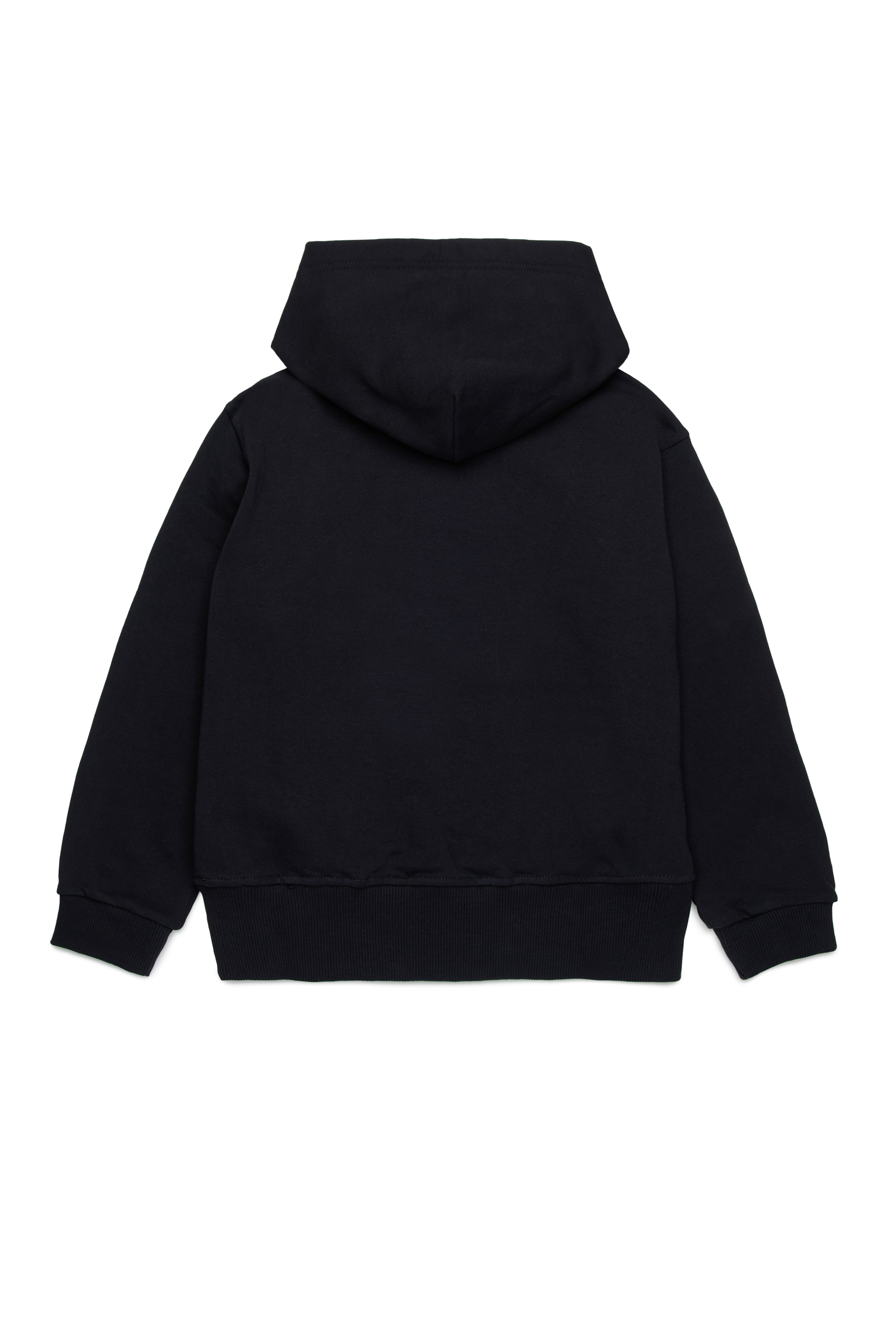 Diesel - SMACSHOODOD OVER, Man's Hoodie with metal-look Oval D logo in Black - 2