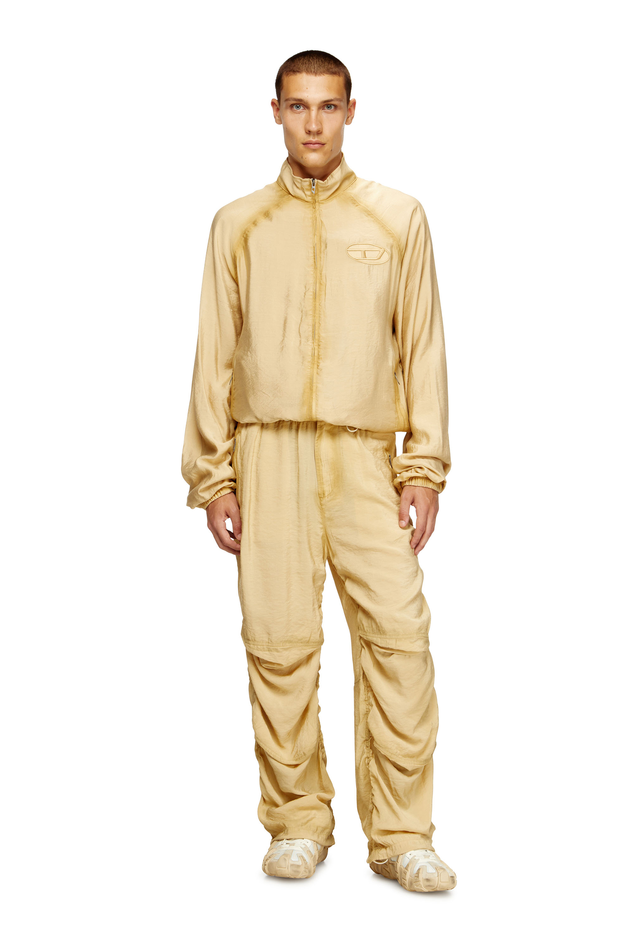 P-DAILY, Beige Diesel - P-DAILY, Man's Utility pants in light, crinkled fabric in Beige - 1