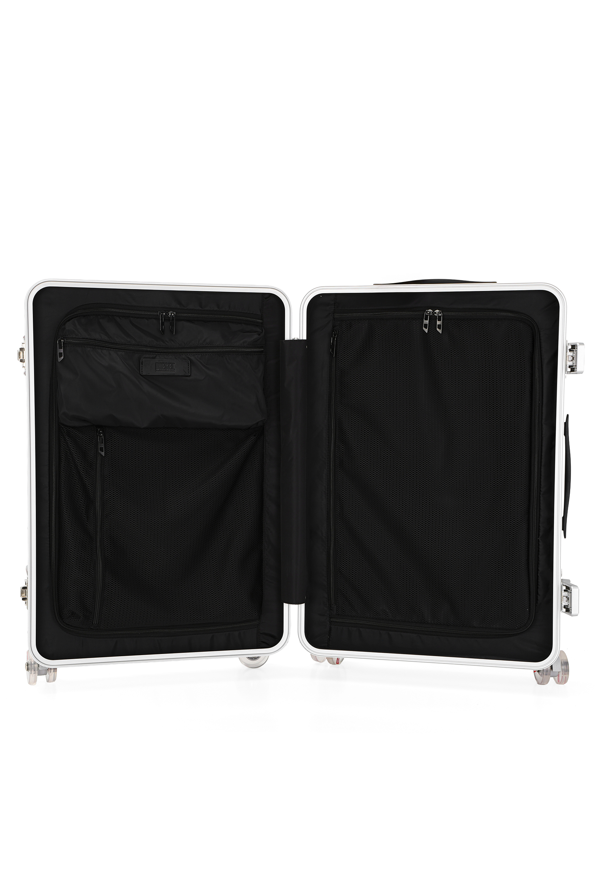 Diesel - DIESEL PC STRONG IMAGE TROLLEY- DSL003, Unisex's Rugged suitcase size M in Silver - 3