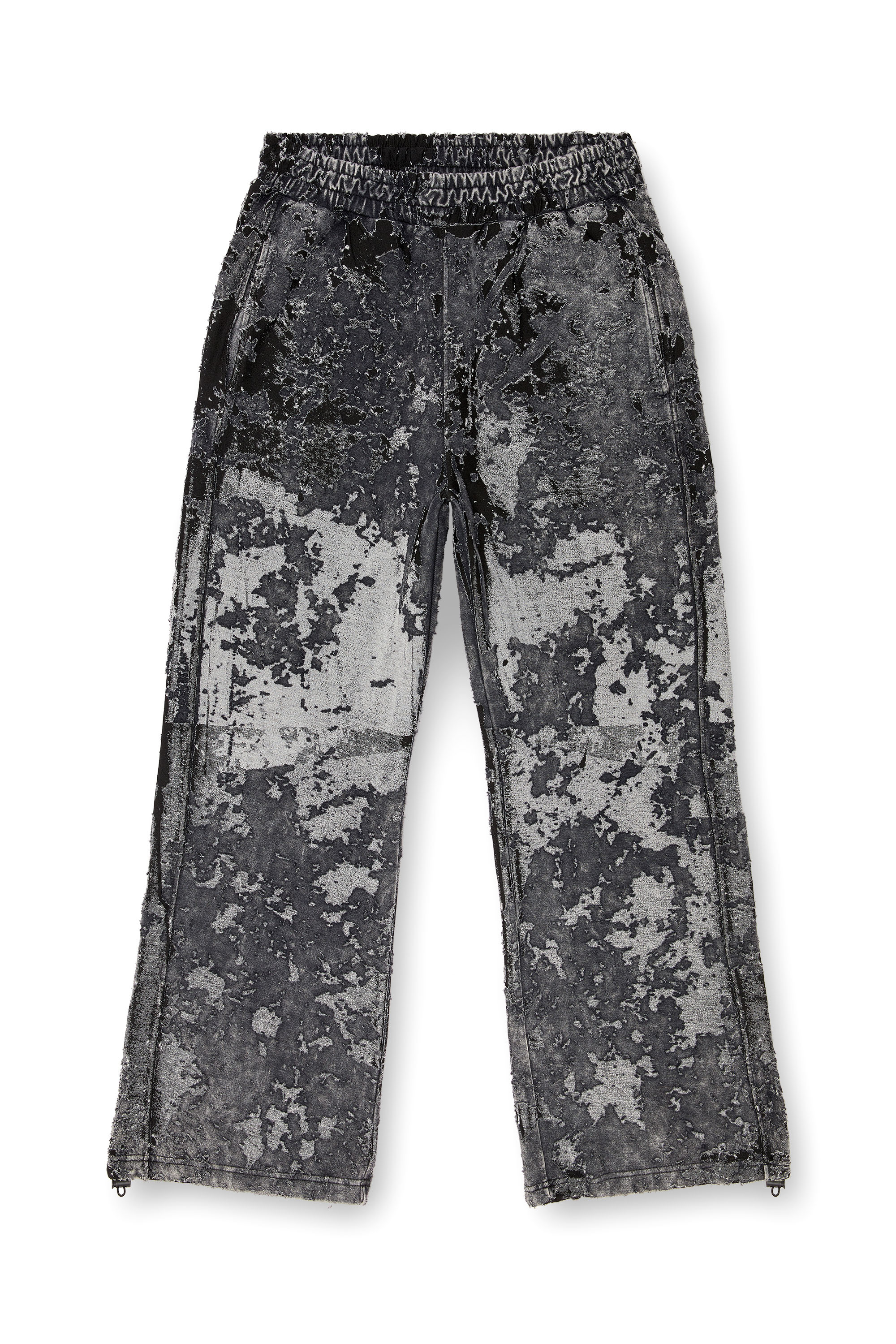 Diesel - P-MARTIS-SHOW, Man's Burnout track pants with camo effect in Black - 6