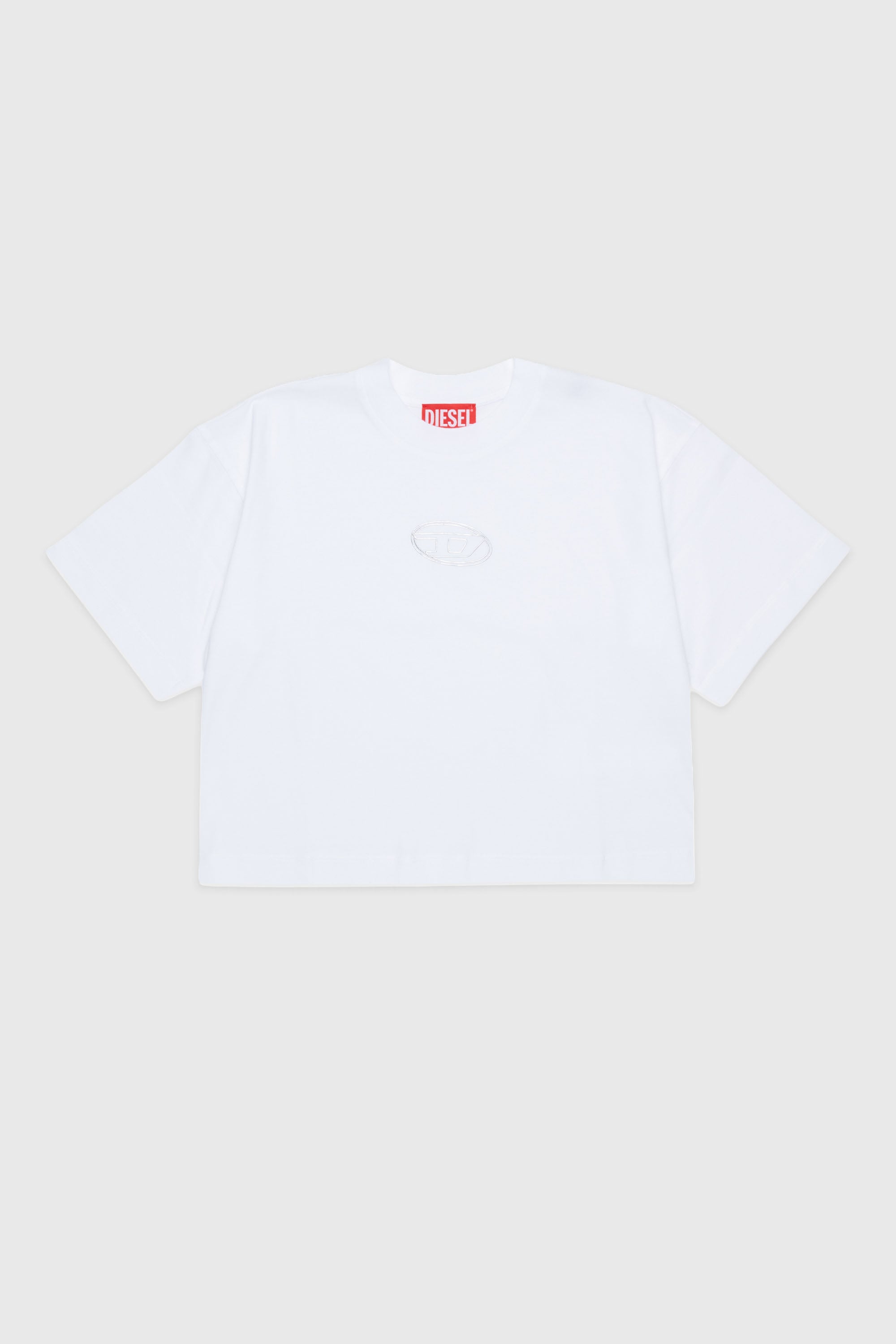 Diesel - TLIXIN, Woman's Cropped T-shirt with Oval D logo in White - 2