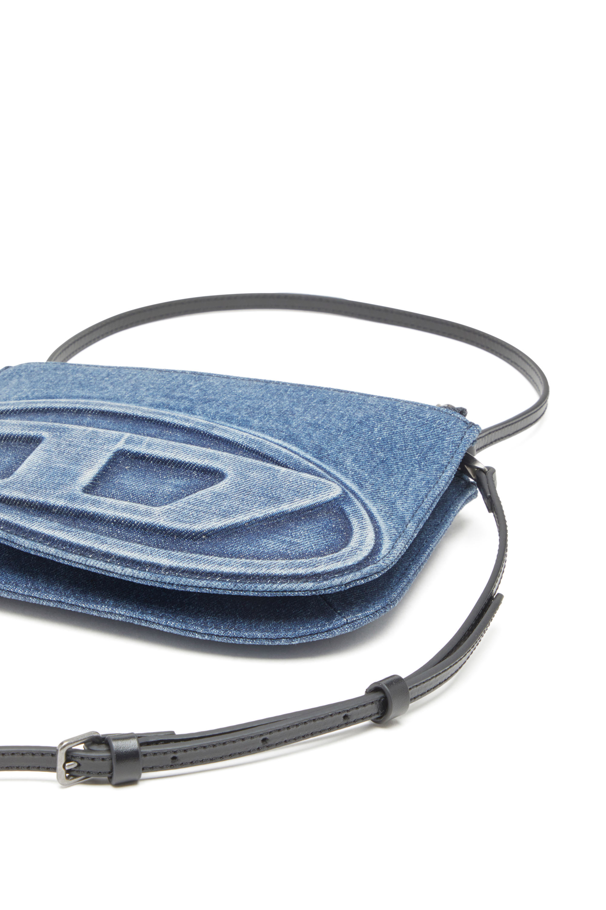 Diesel - 1DR TWIN, Woman's 1DR Twin-Double-pouch shoulder bag in solarised denim in Blue - 5