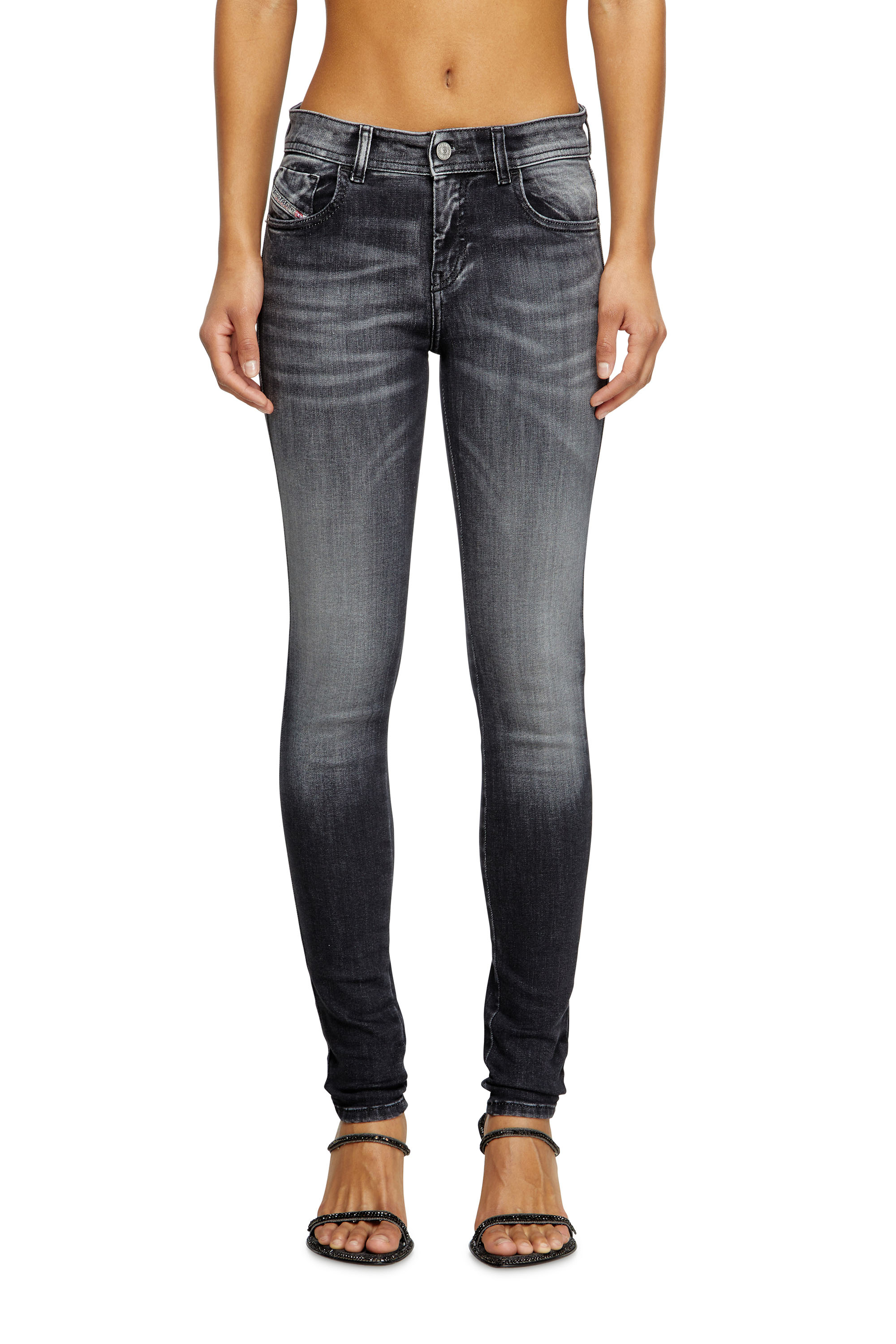 Skinny Jeans 2017 Slandy 09K97, Black/Dark grey Diesel - Woman's Skinny Jeans 2017 Slandy 09K97, Black/Dark grey - 3