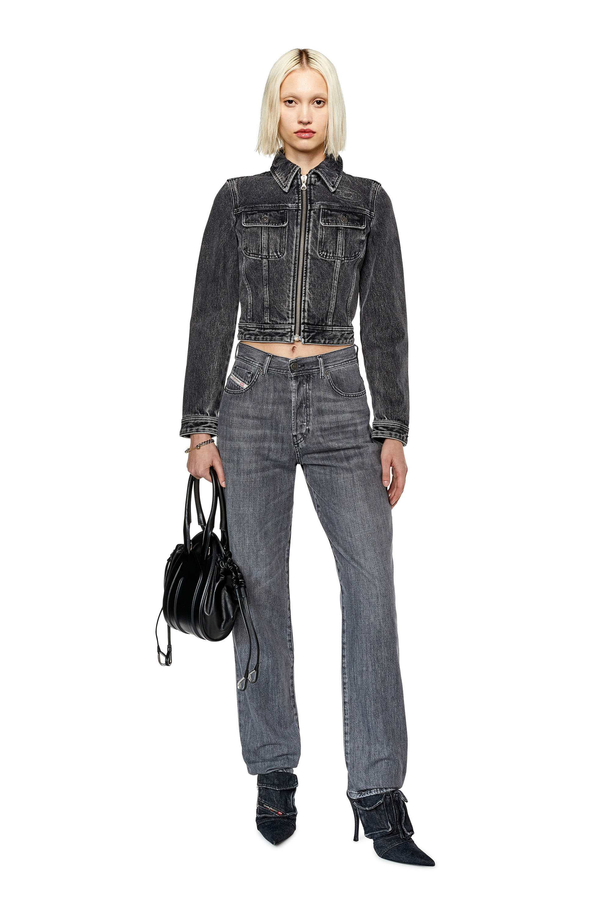 Diesel - 1956 D-Tulip 068EU Straight Jeans, Grey - Image 2