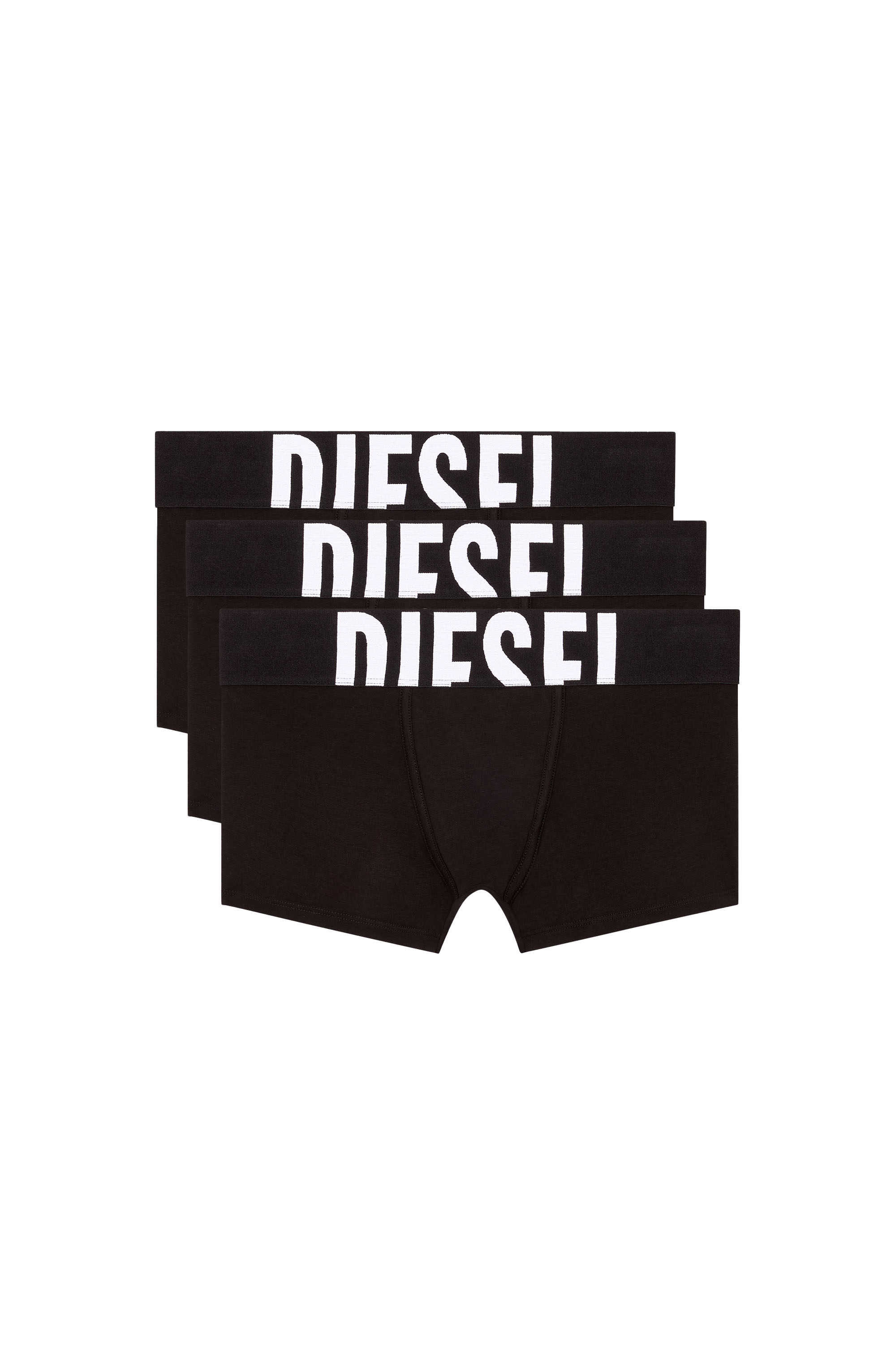 Diesel - UMBX-DAMIENTHREEPACK-5.5EL, Man's 3-pack of boxer briefs with cut-off logo in Black - 1