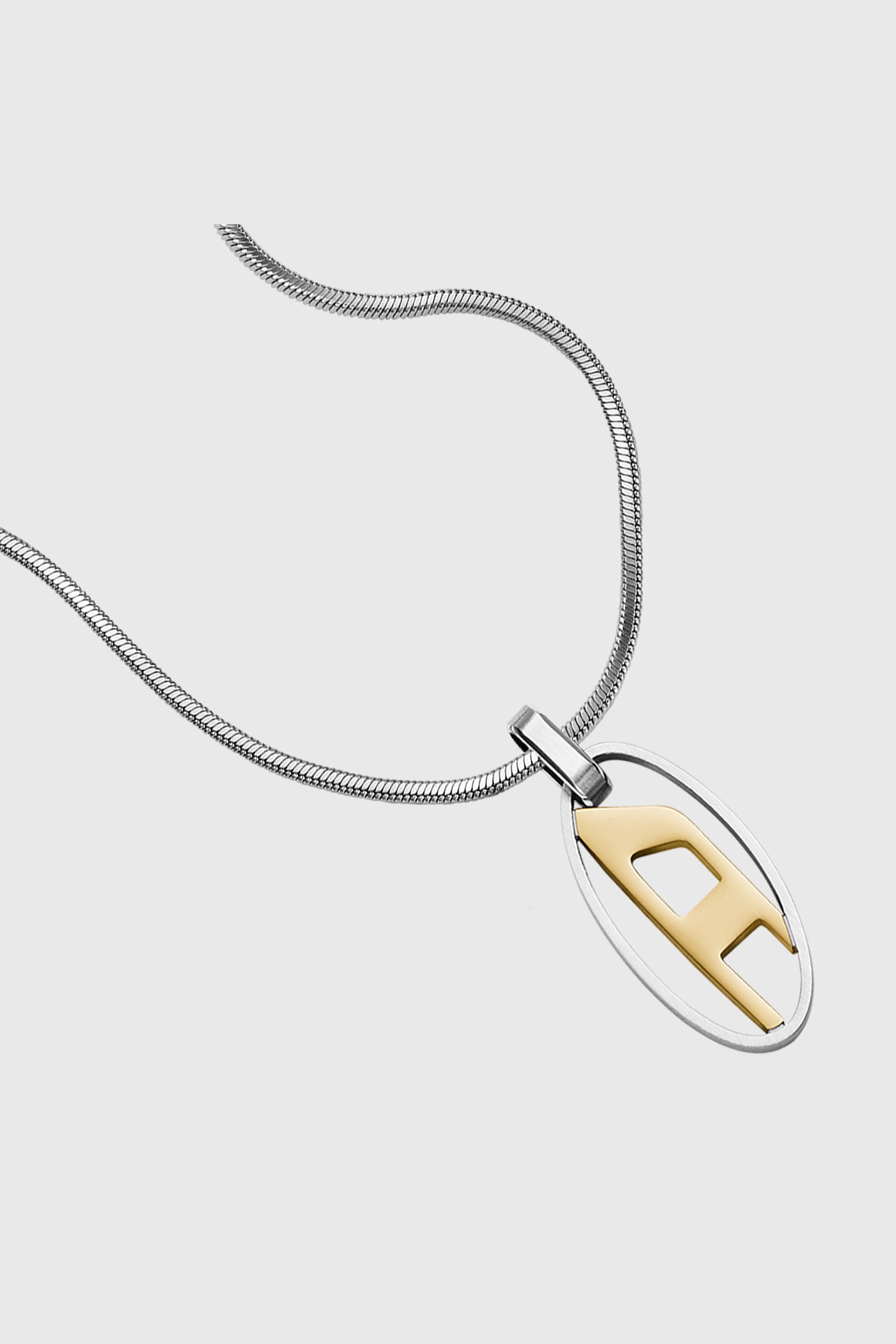 Diesel - DX1421, Unisex's Two-Tone Stainless Steel Pendant Necklace in Silver - 2