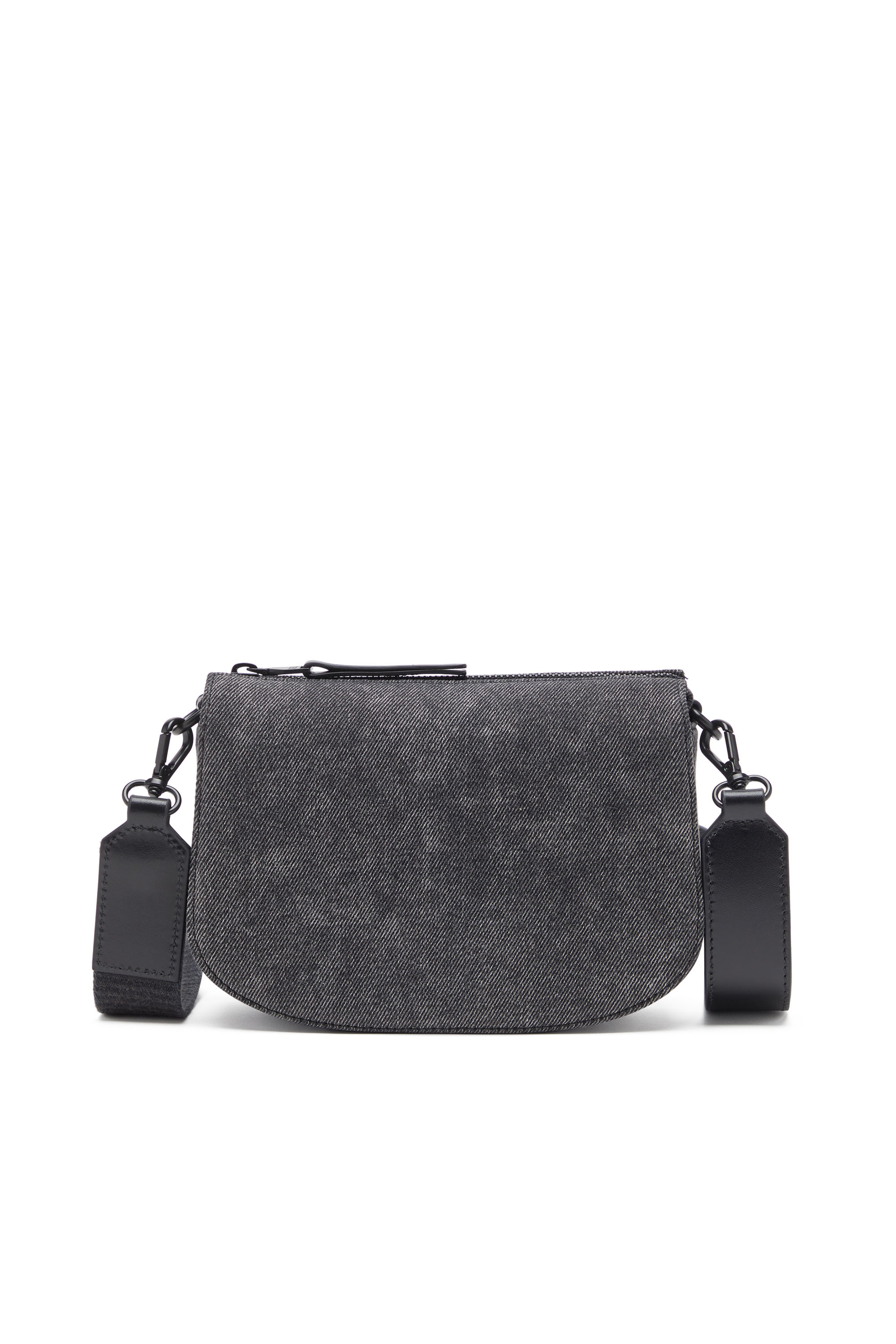 Diesel - 1DR CAMERA BAG, Man's Camera bag in stonewashed denim in Black - 2