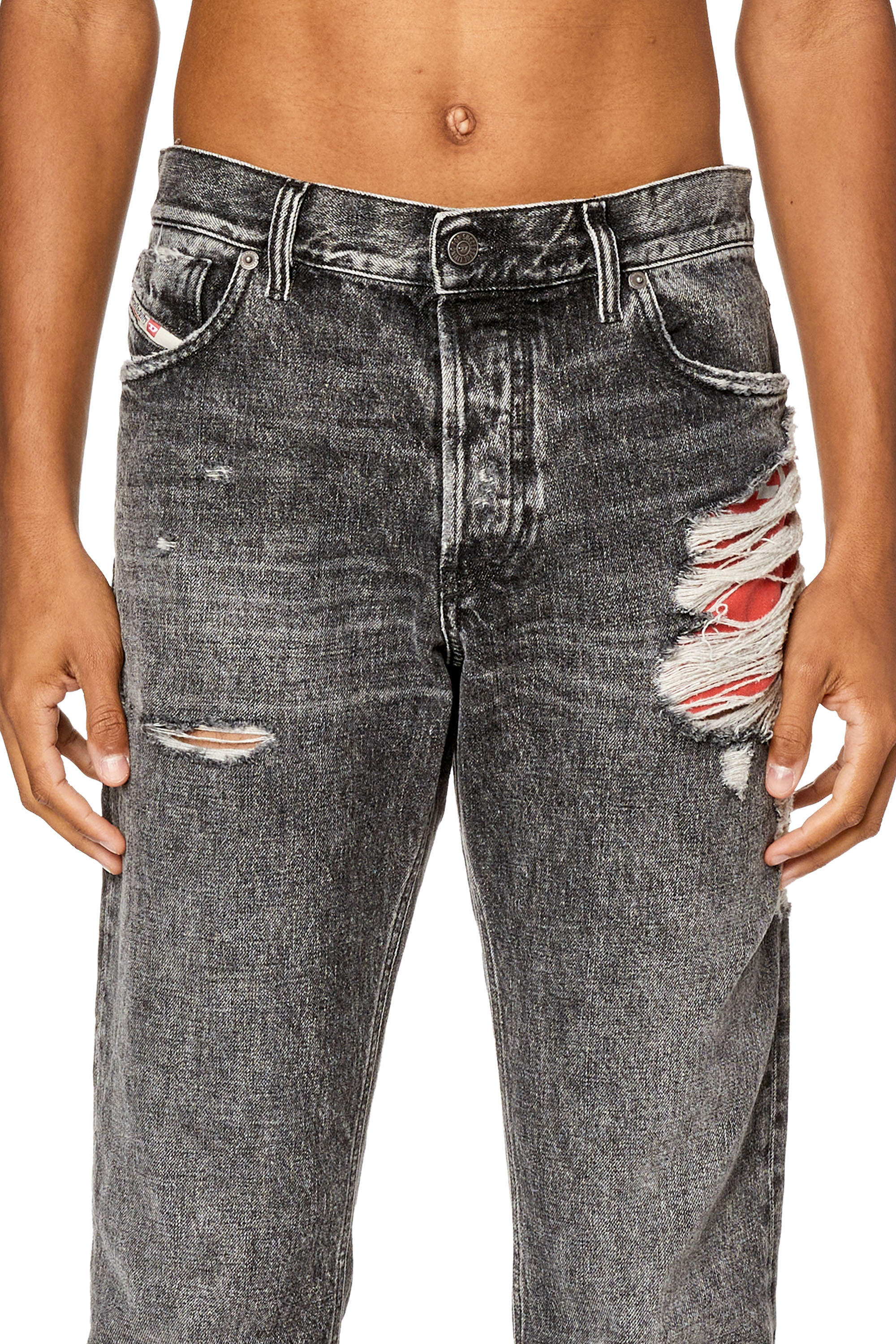 Diesel - Straight Jeans 1995 D-Sark 007S1, Black/Dark grey - Image 4