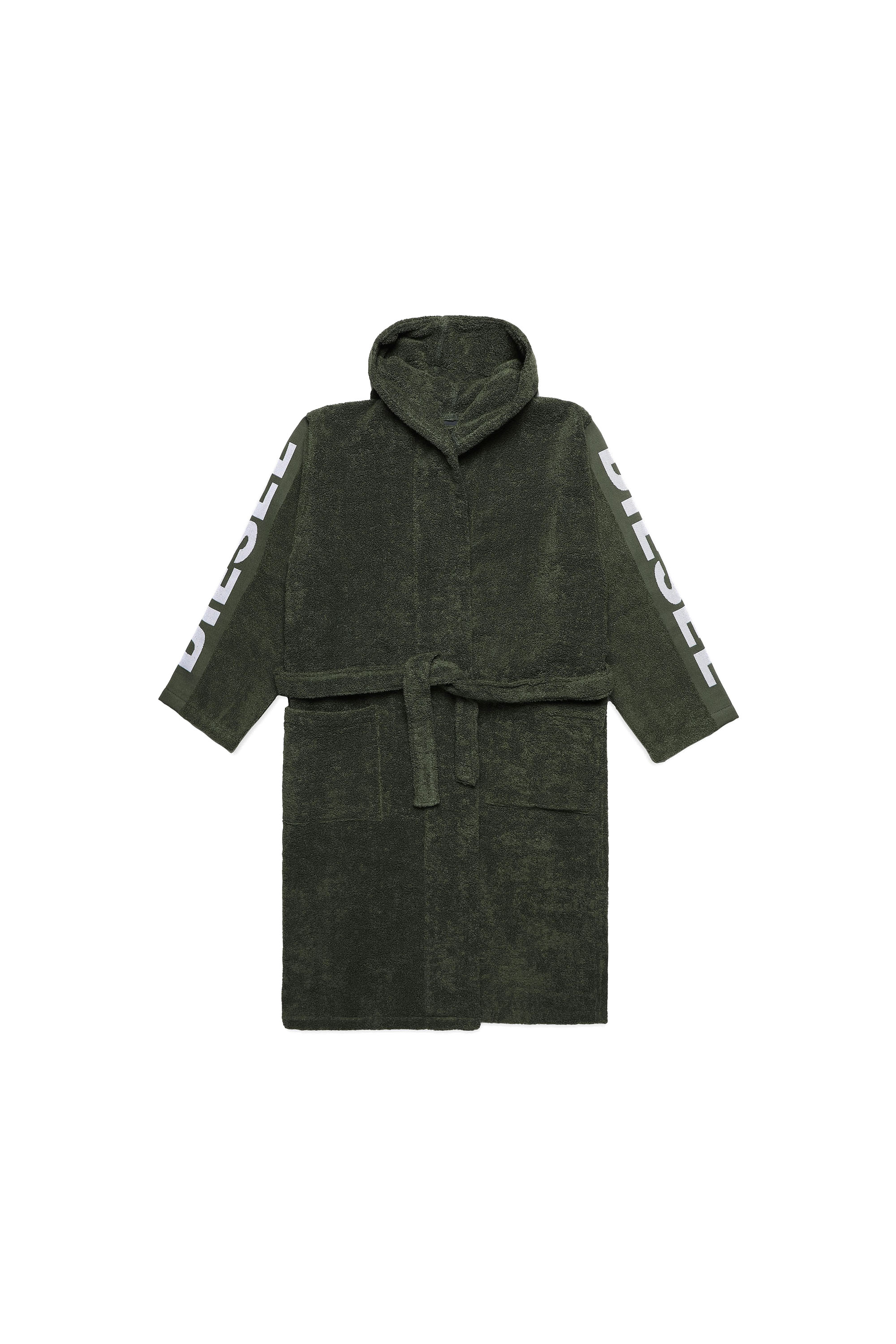 Diesel - ACC  SPORT LOGO CAP XXL, Unisex's Bathrobe with hood SPORT LOGO, XXL in Green - 2