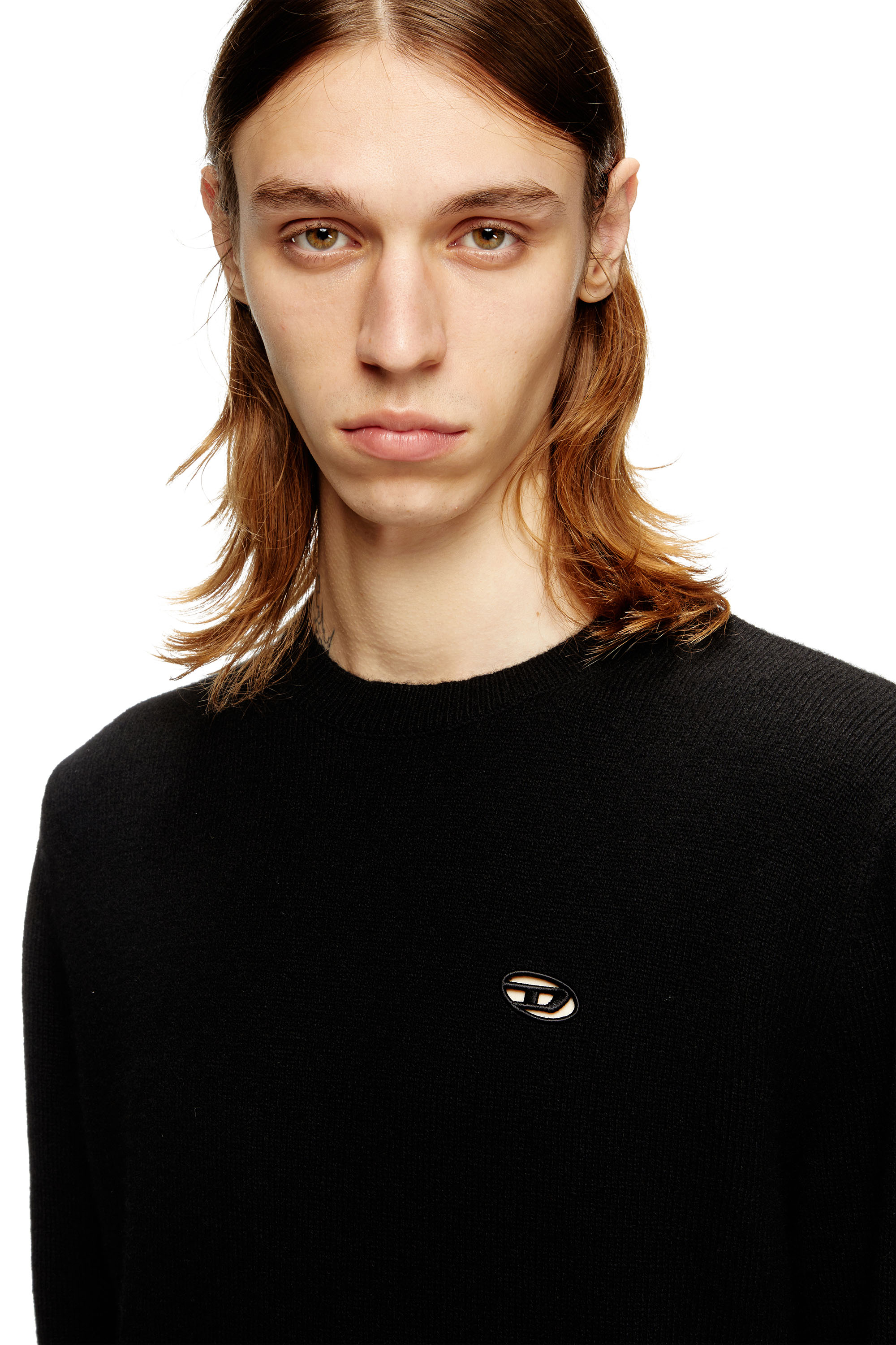 Diesel - K-ARGOL, Man's Wool-cashmere jumper in Black - 5