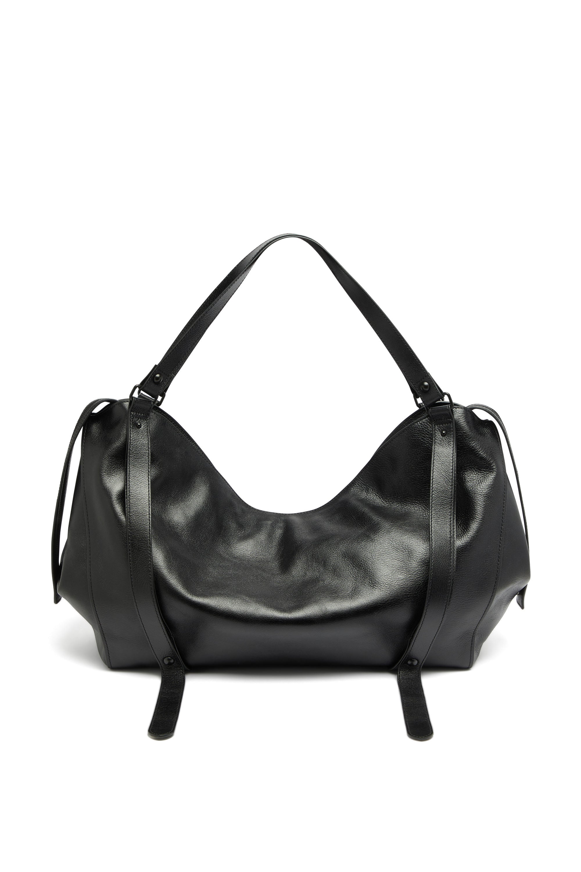 Diesel - D-ONE DUFFLE 48H, Unisex's D-One-Duffle bag in leather in Black - 3