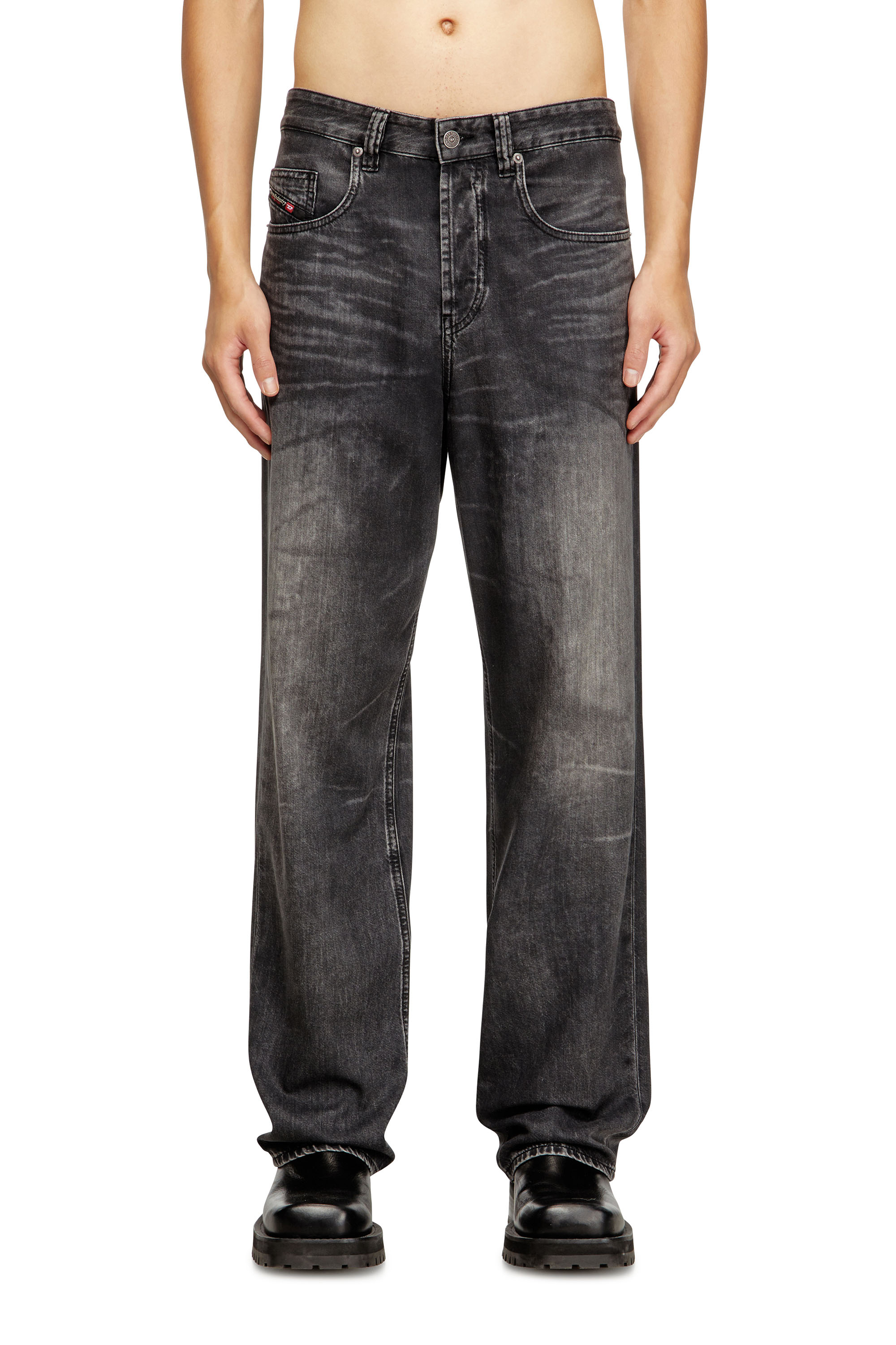 Diesel - Man's Relaxed Jeans 2001 D-Macro 0CEBC, Black/Dark grey - 3