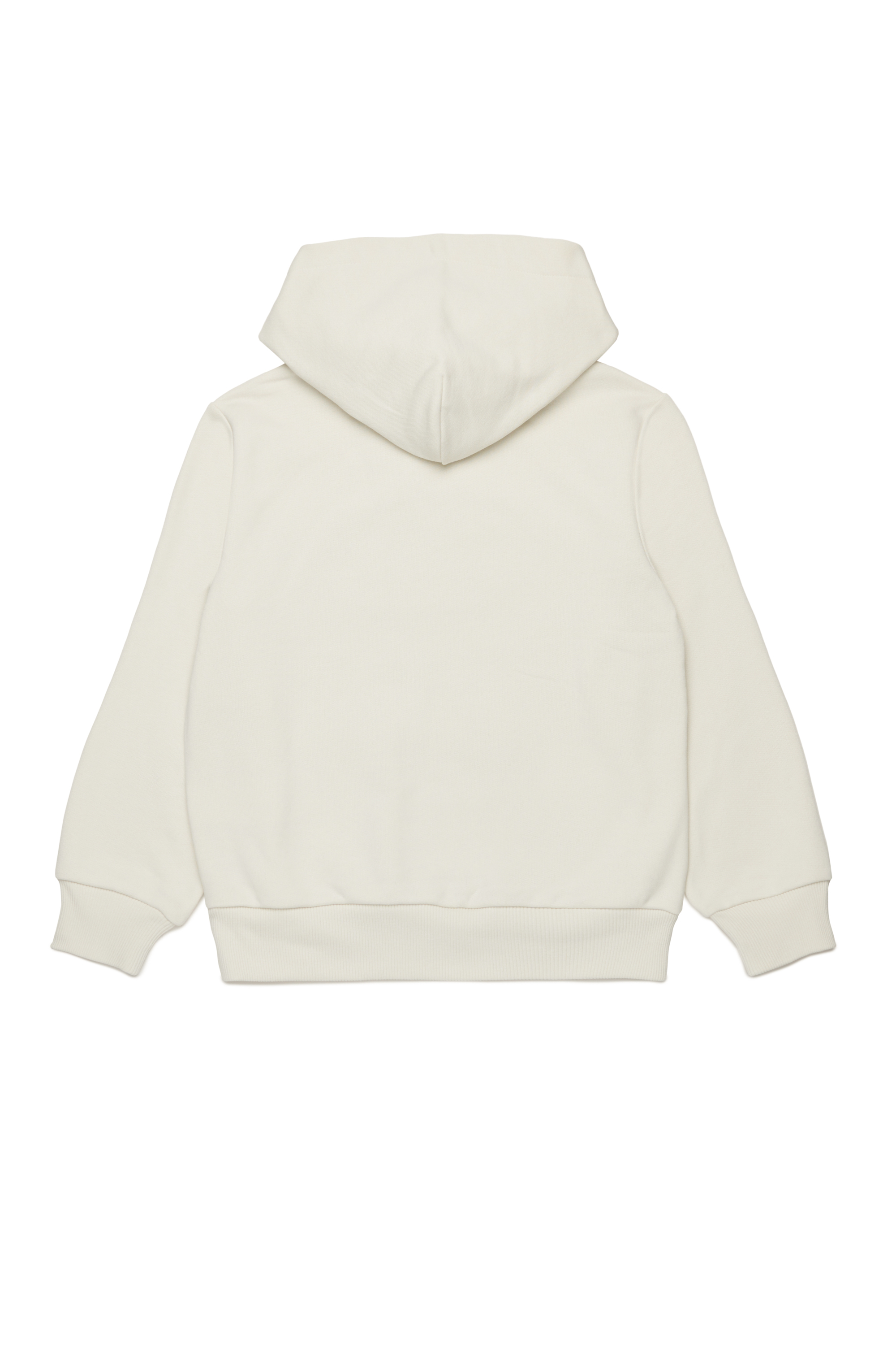 Diesel - SBIGOVALHOOD OVER, Man's Hoodie with embossed Oval D logo in White - 2