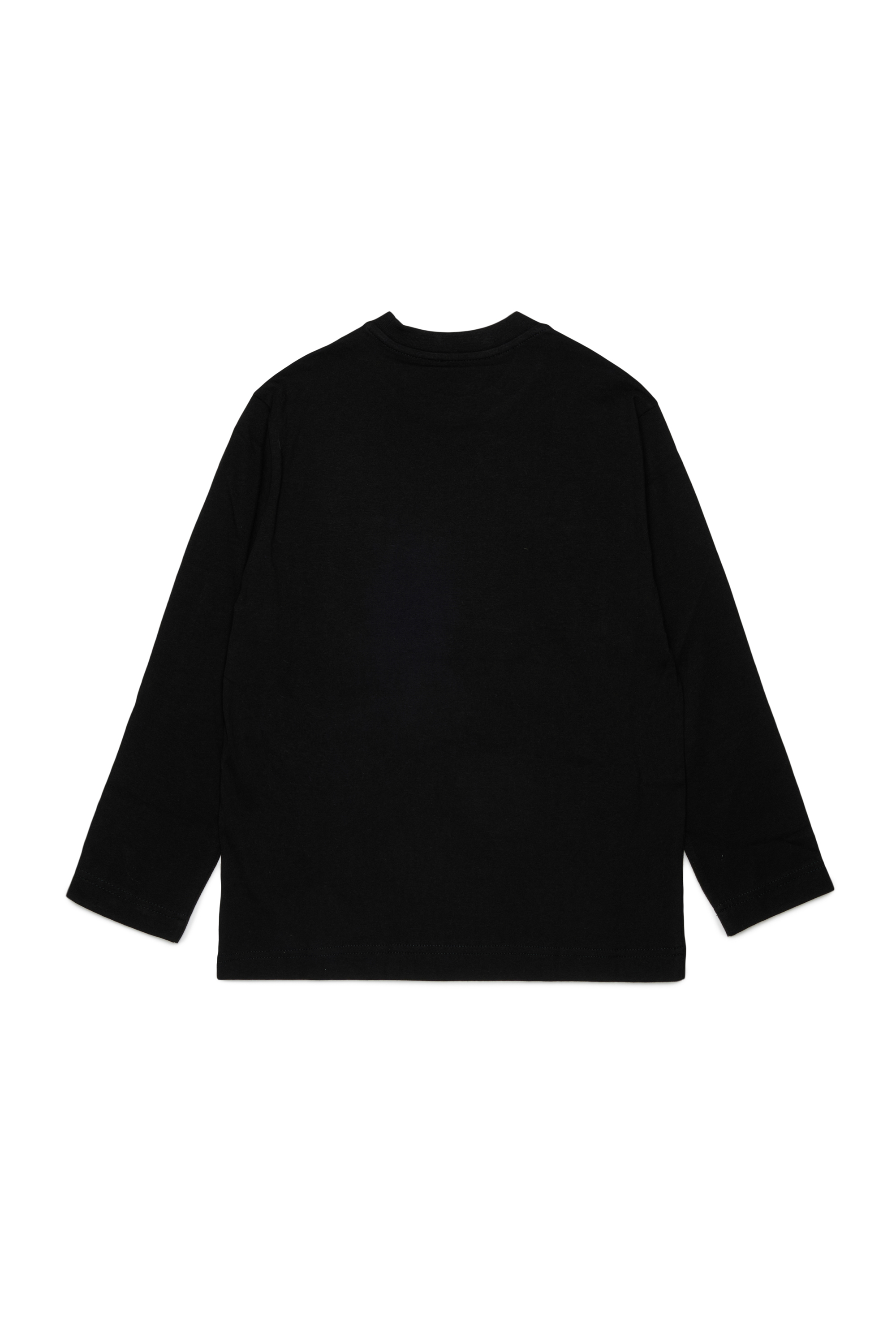 Diesel - TLODIMLS OVER, Man's Long-sleeve T-shirt with Diesel Industry print in Black - 2