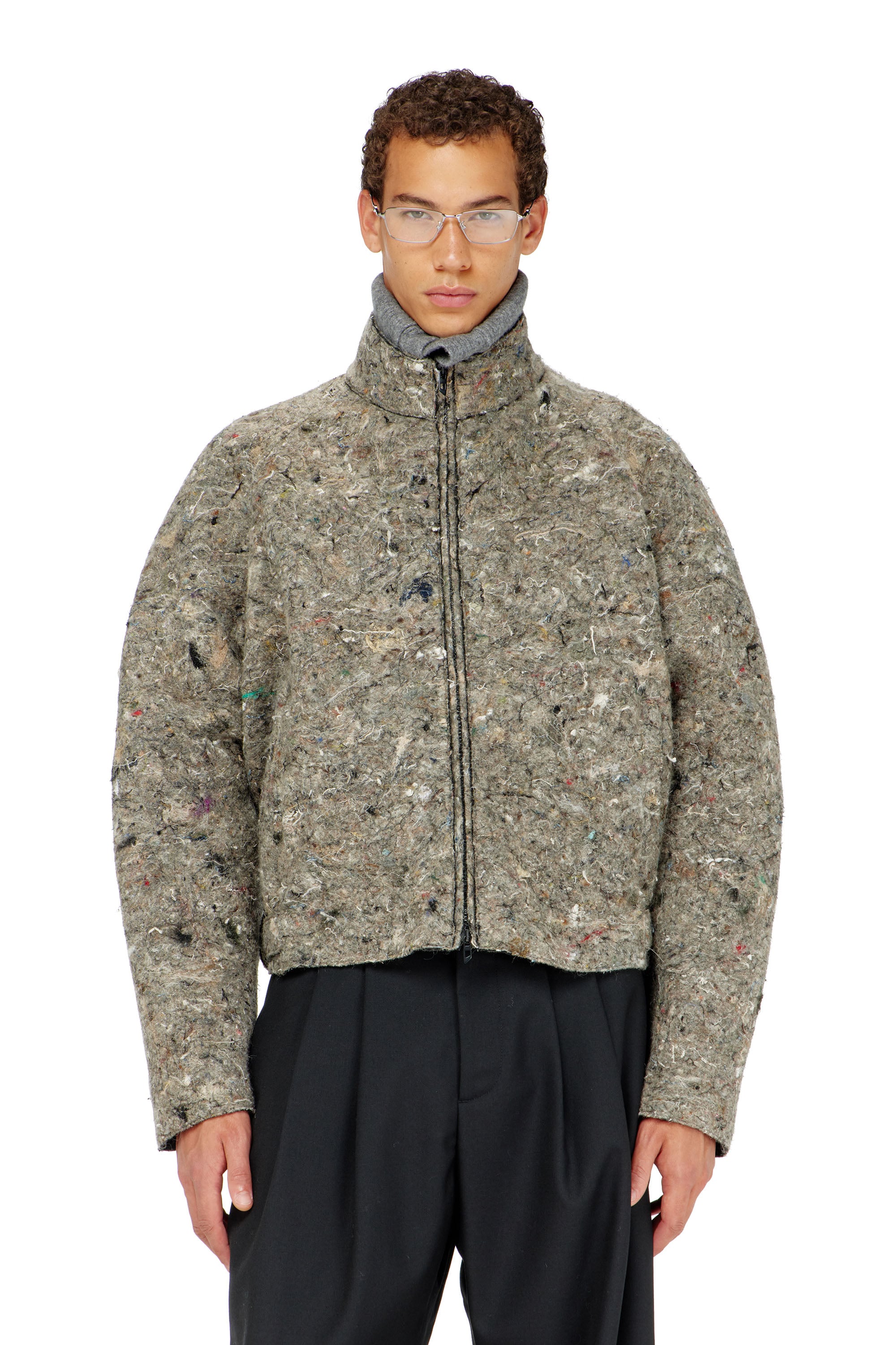 Diesel - J-DISTEM, Man's Upcycled felted jacket in null - 1