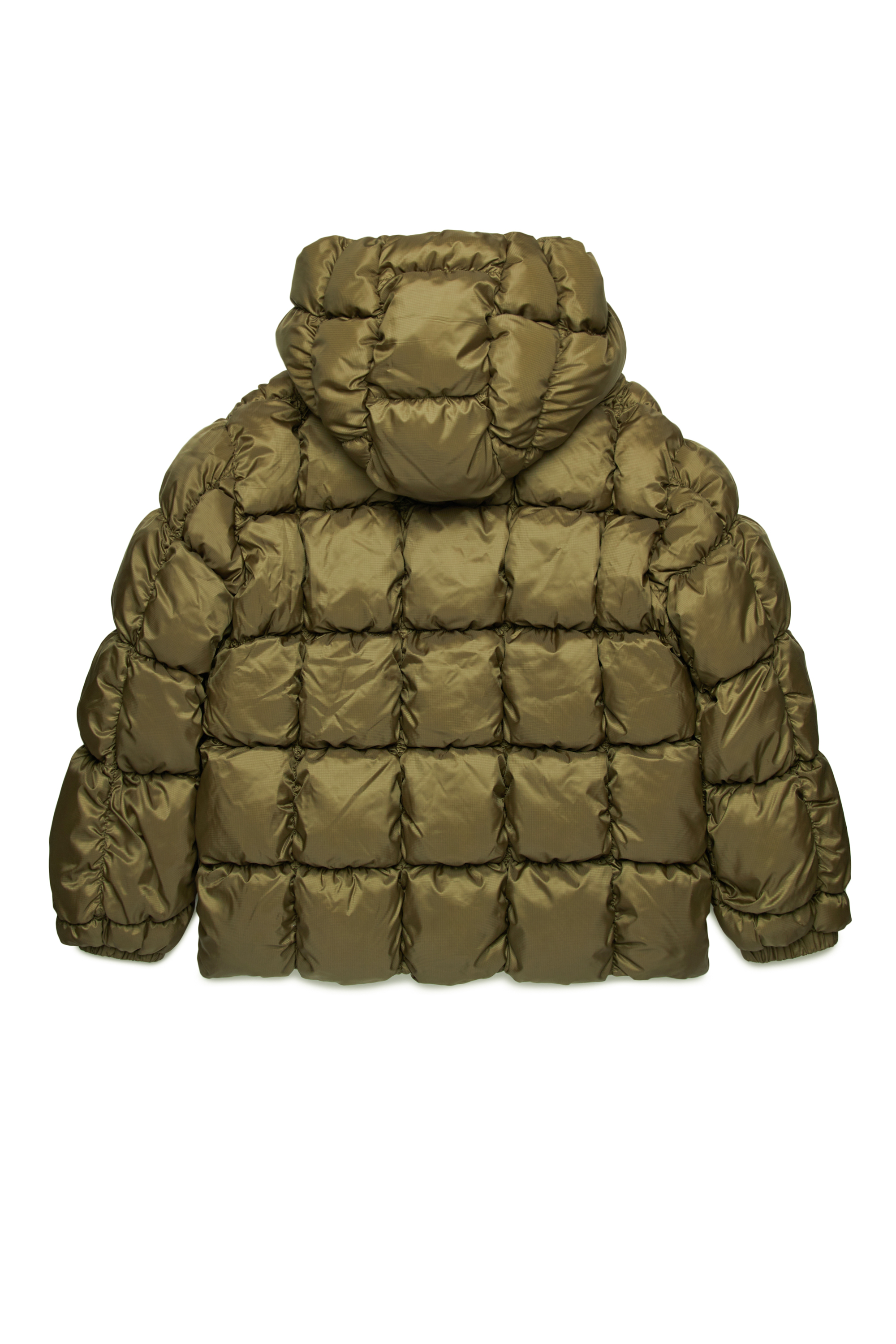 Diesel - JRAMBOLS, Unisex's Puffer jacket with checked quilting in Green - 2