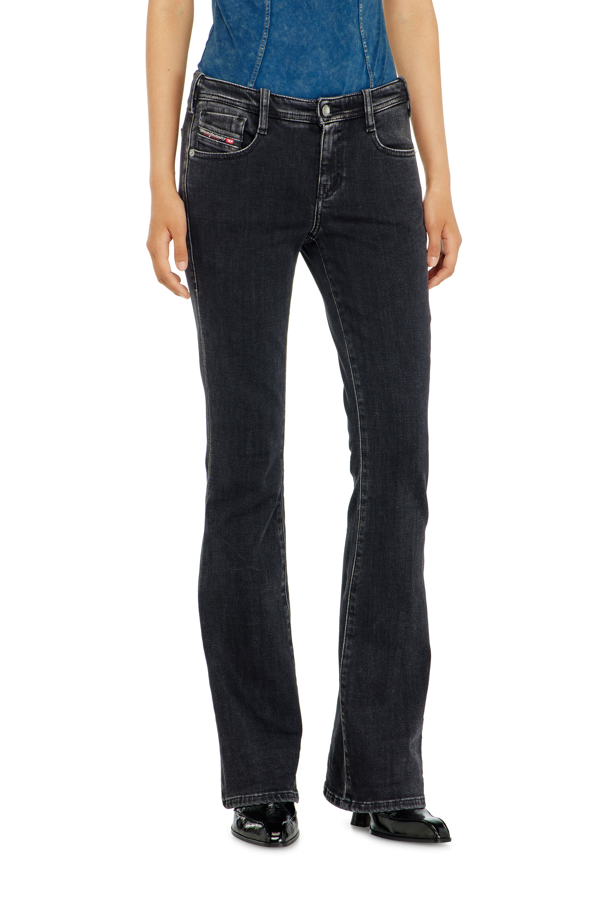 Diesel - Woman's Bootcut Jeans 1969 D-Ebbey 09P75, Black/Dark grey - 2