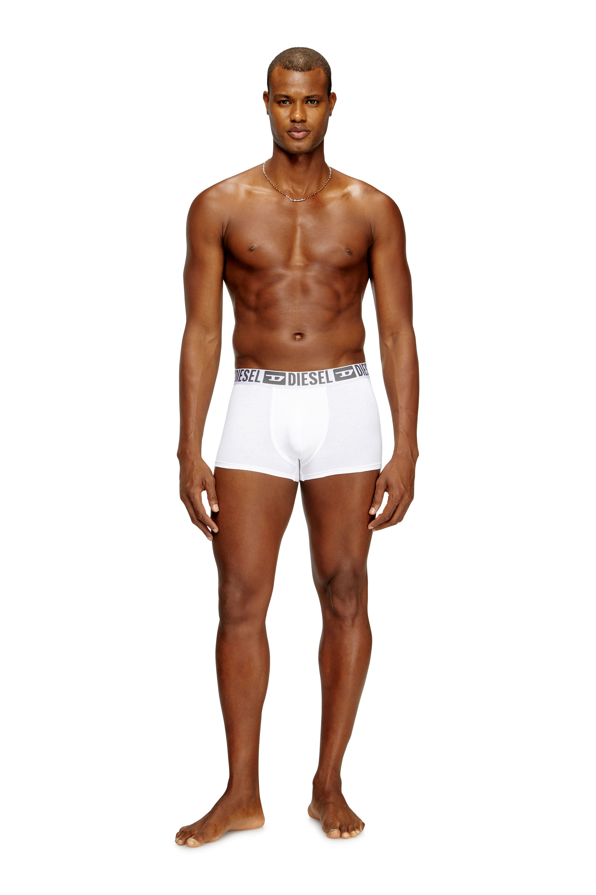 MIKE-D-CORE-3PACK, White/Black Diesel - MIKE-D-CORE-3PACK, Man's 3-pack of stretch cotton boxers with tonal waistband in White/Black - 1