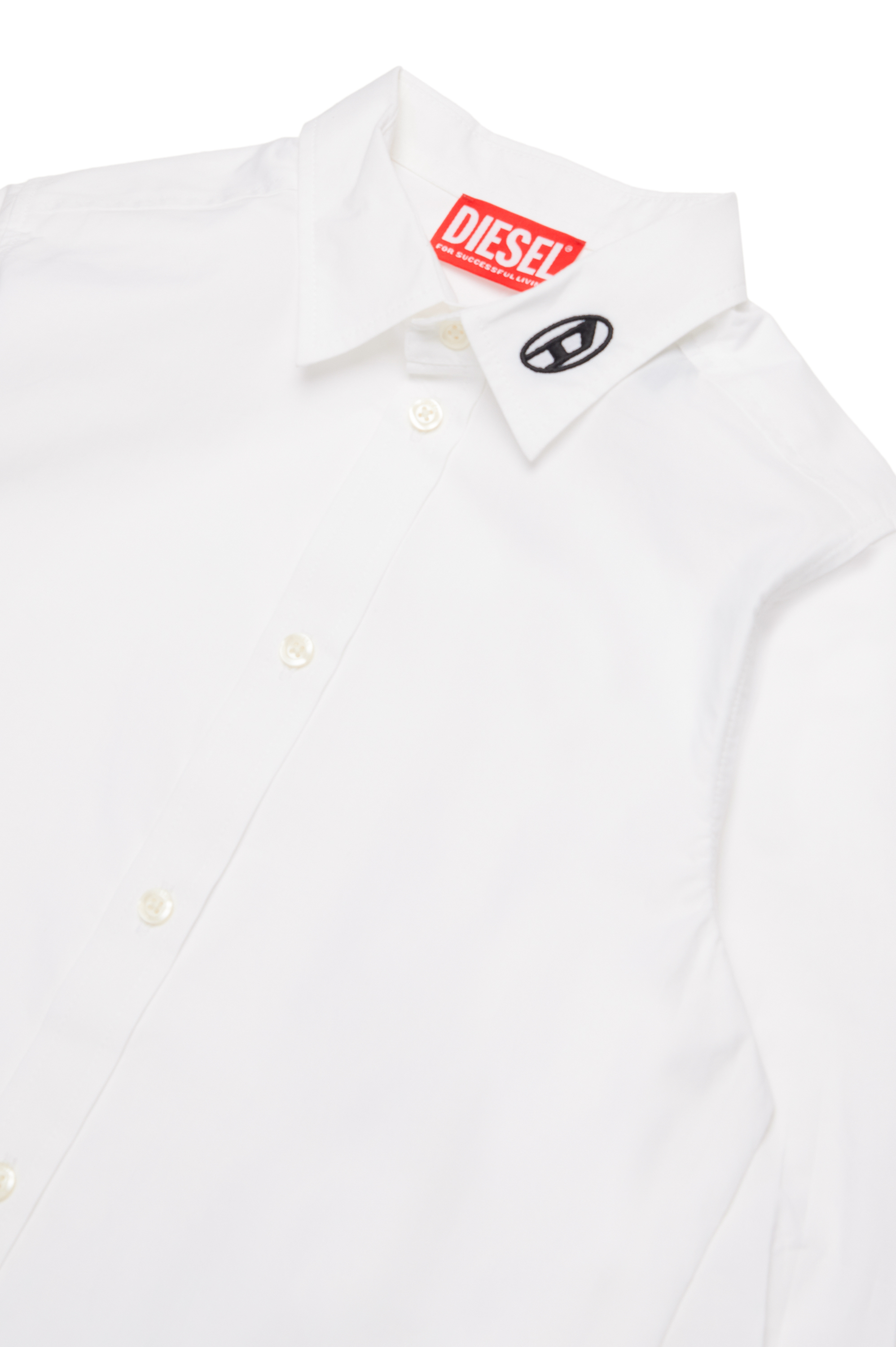 Diesel - CPINGO, Man's Long-sleeve shirt with Oval D embroidery in White - 3