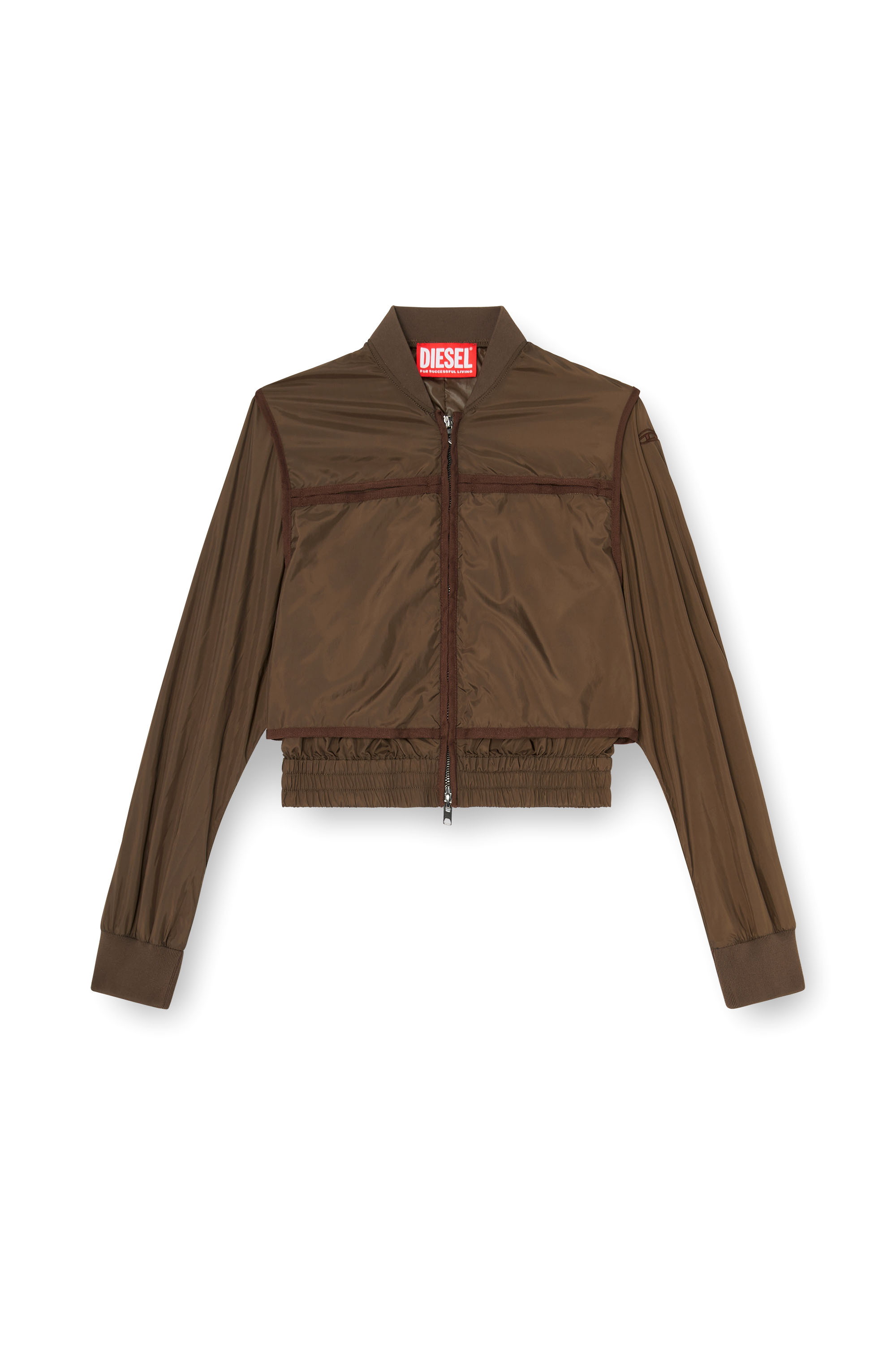 Diesel - G-OTHAM, Woman's Nylon jacket with tonal taping in null - 3