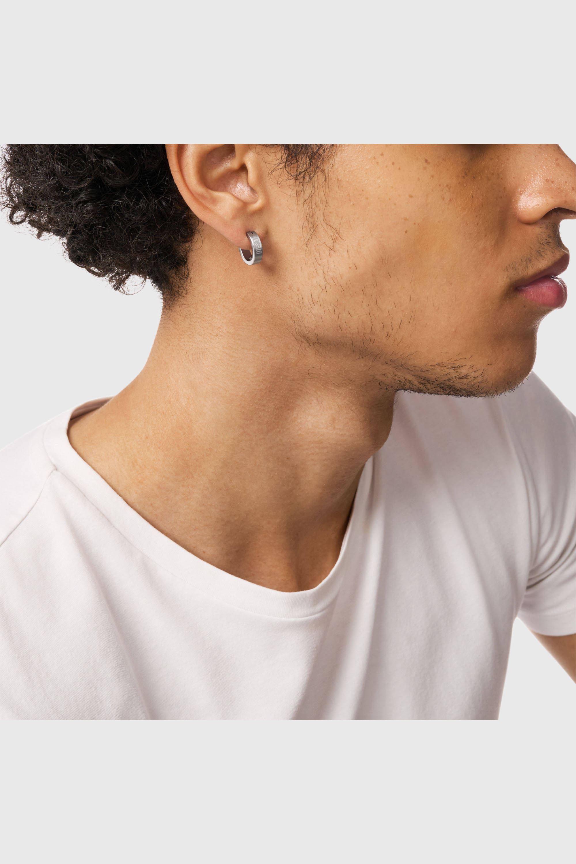 Diesel - DX1639040 JEWELLERY, Unisex's Stainless steel hoop earring in Silver - 4
