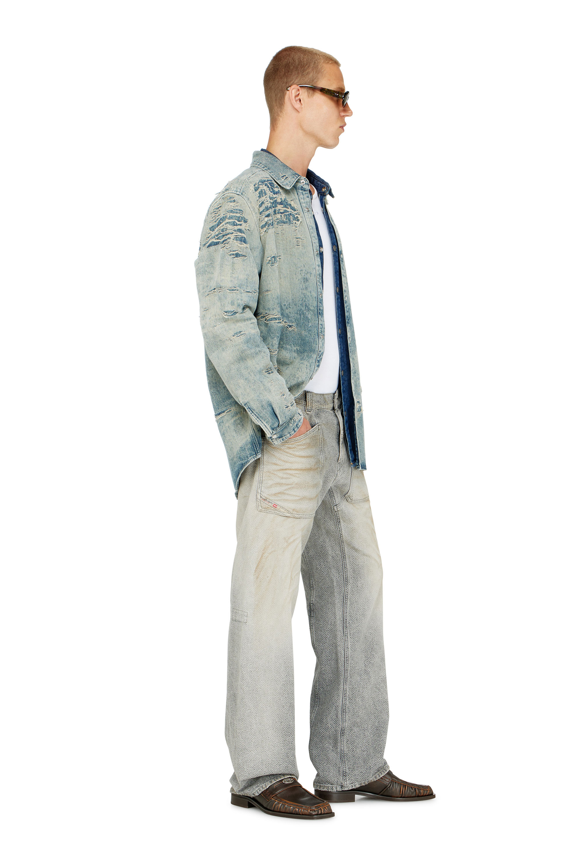 Diesel - Man's Relaxed Jeans D-Zeta 09Q11, Grey - 3