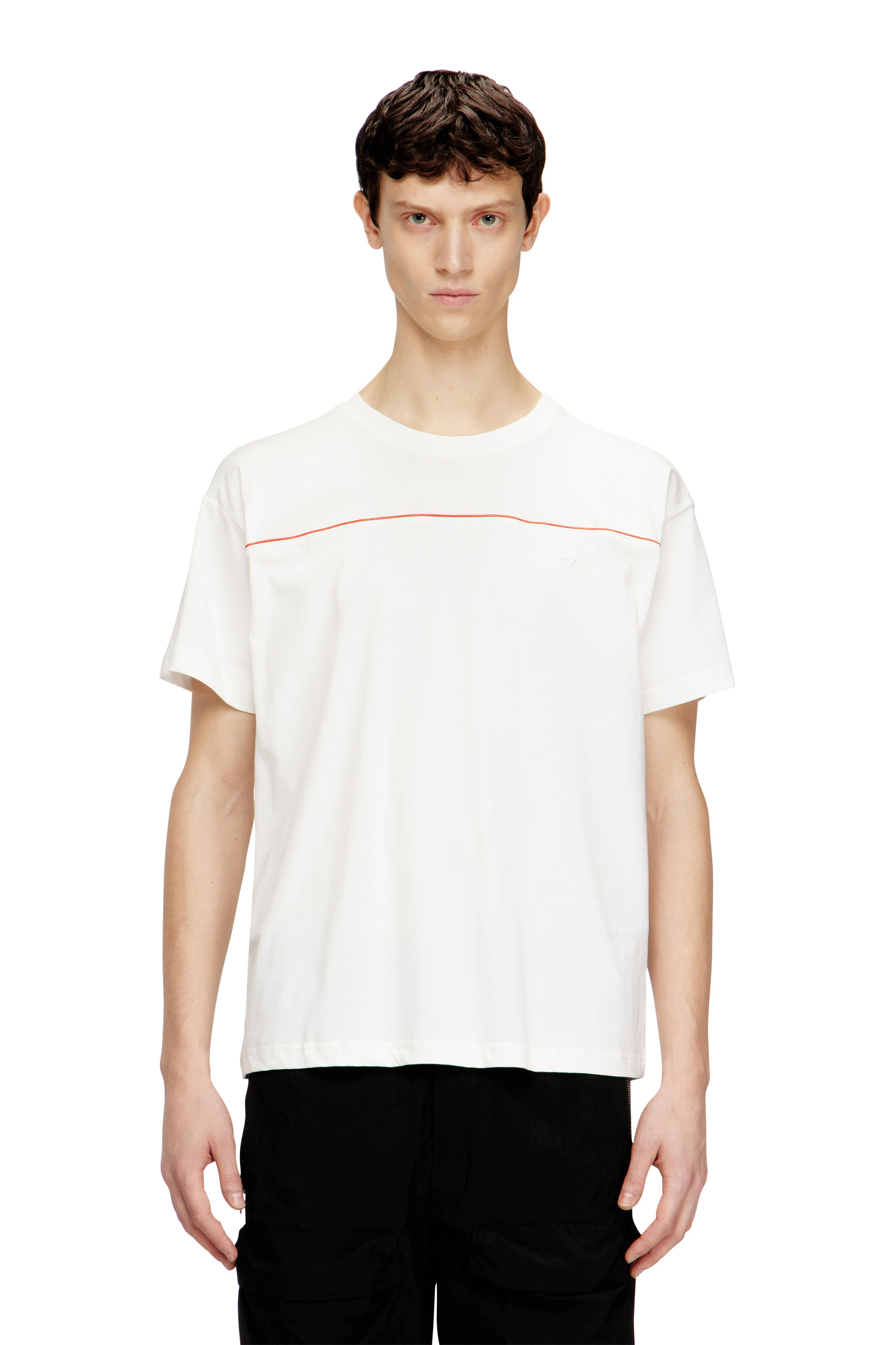 Diesel - T-NORM-PIPING, Man's T-shirt with contrast piping in null - 1