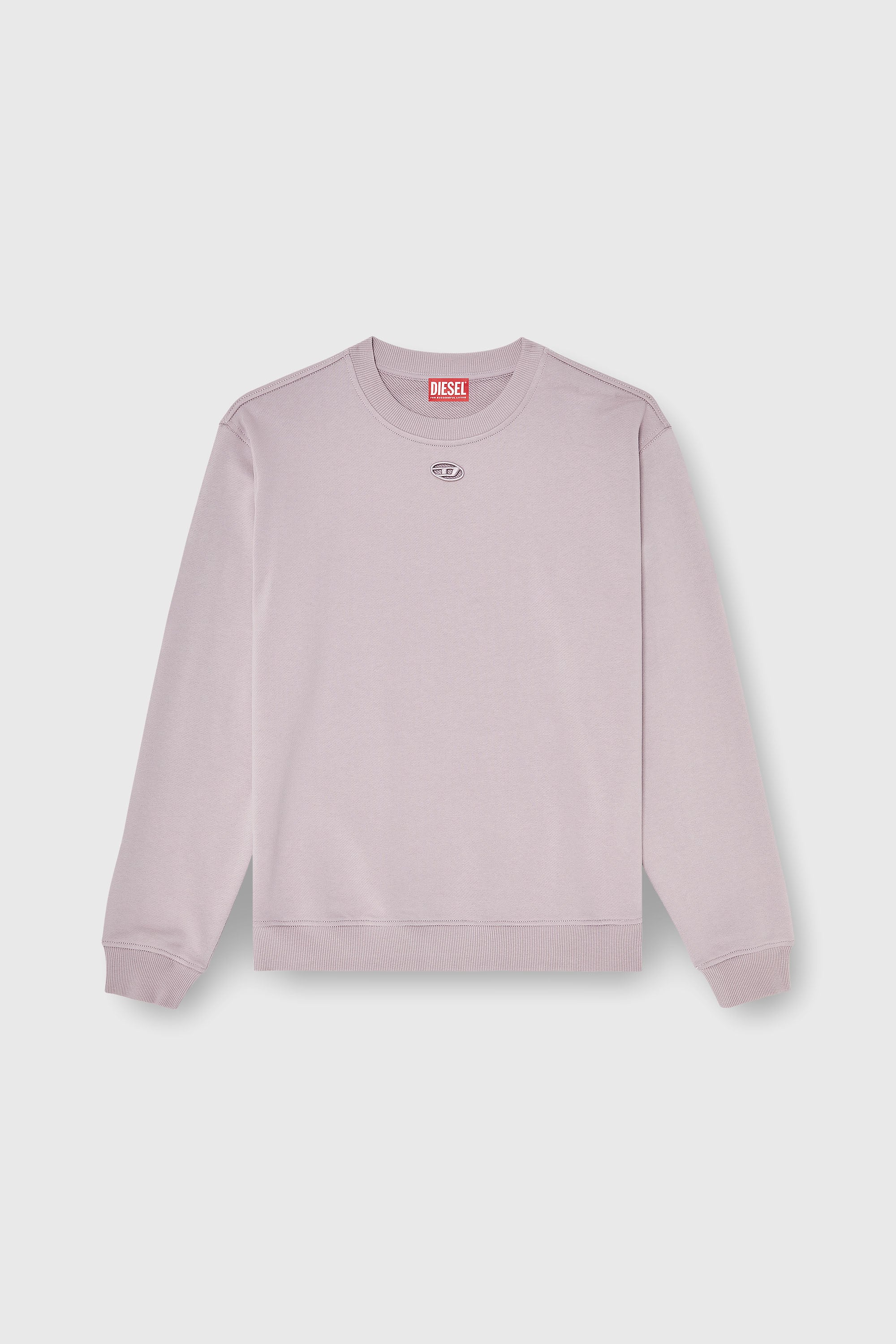 Diesel - F-NORMY-OD, Woman's Cotton sweatshirt with Oval D embroidery in Lilac - 2