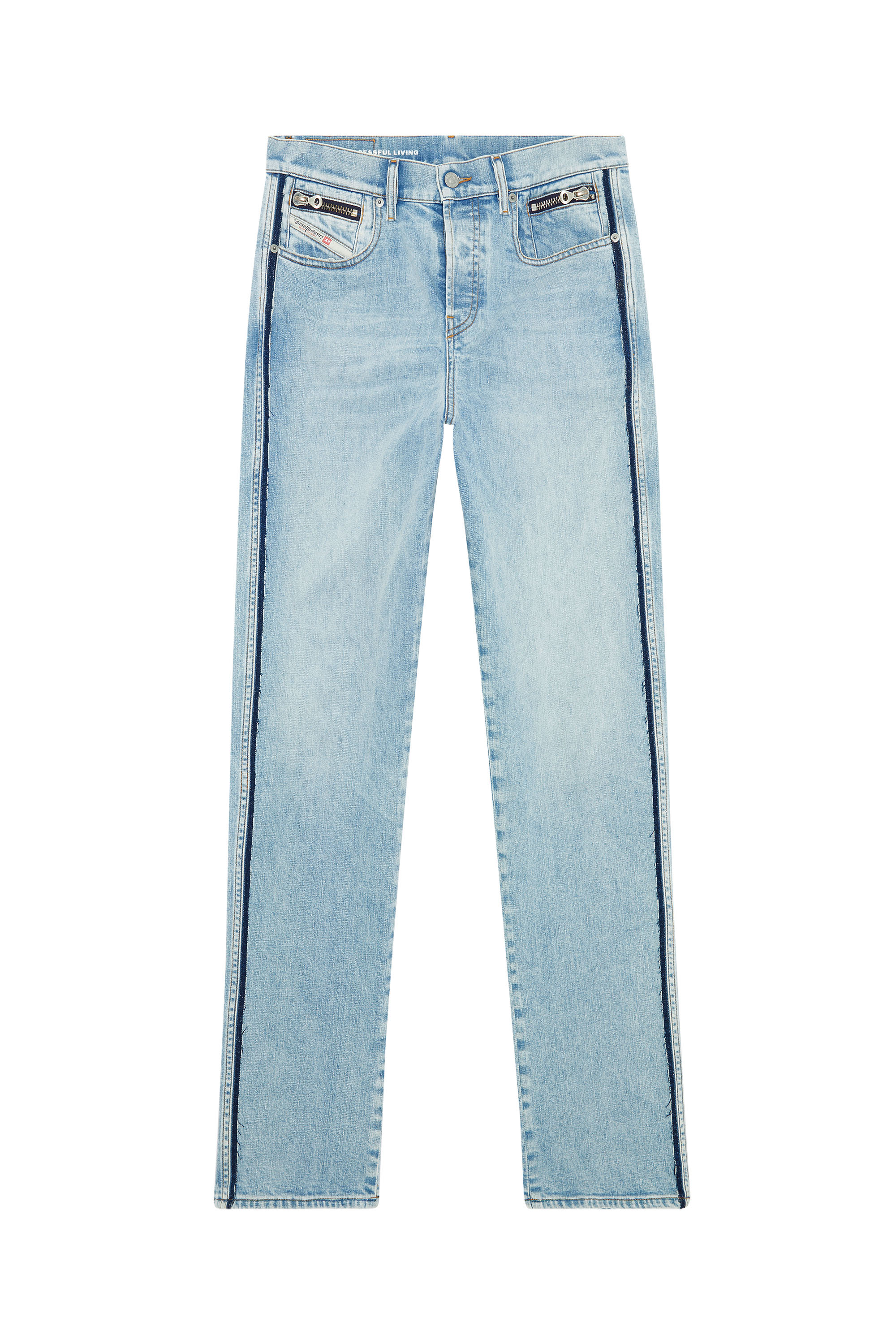 Diesel - 2020 D-Viker 09F41 Straight Jeans, Light Blue - Image 5