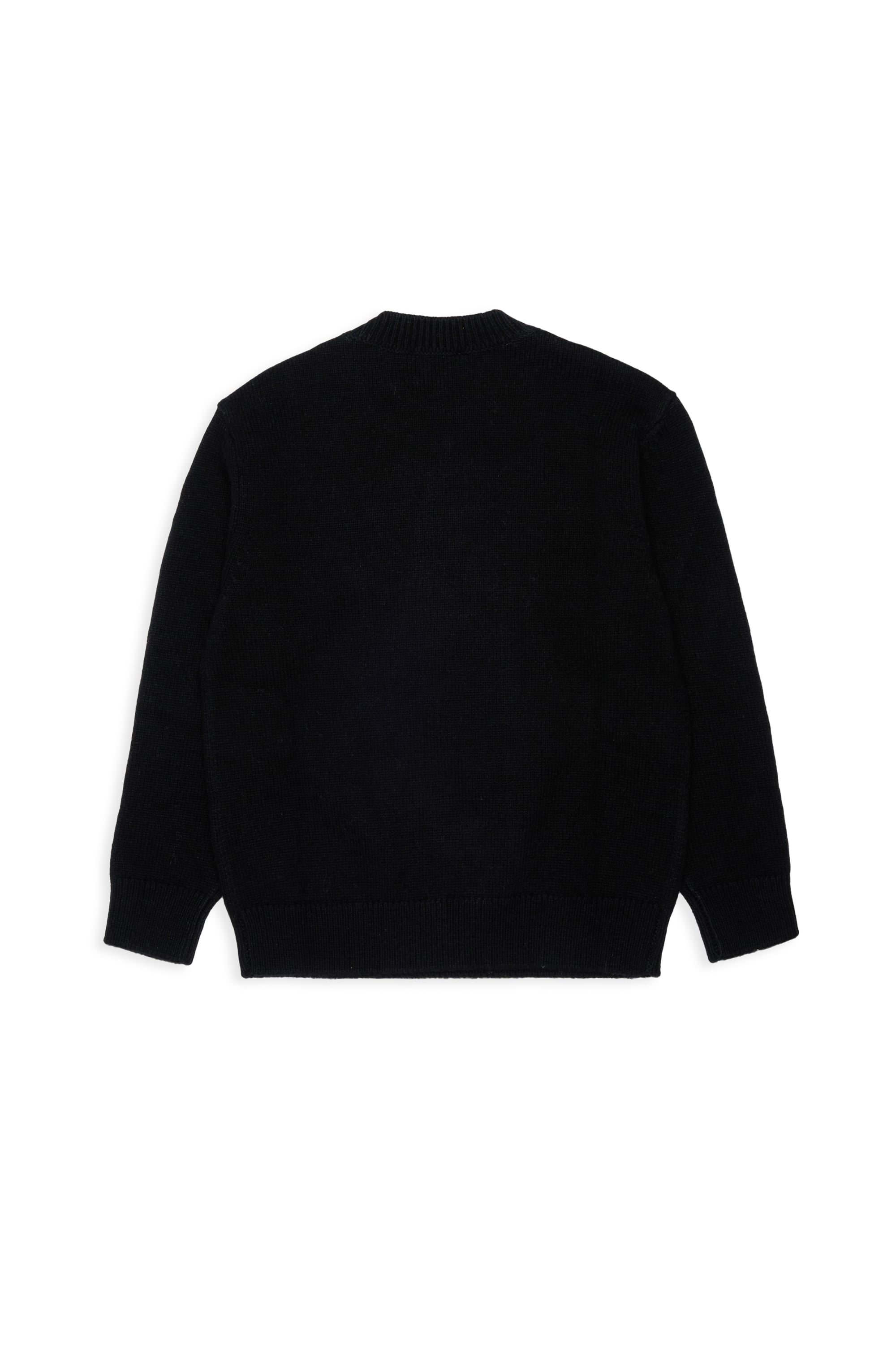 Diesel - KONZI OVER, Man's Cashmere-enriched jumper with destroyed logo in Black - 2