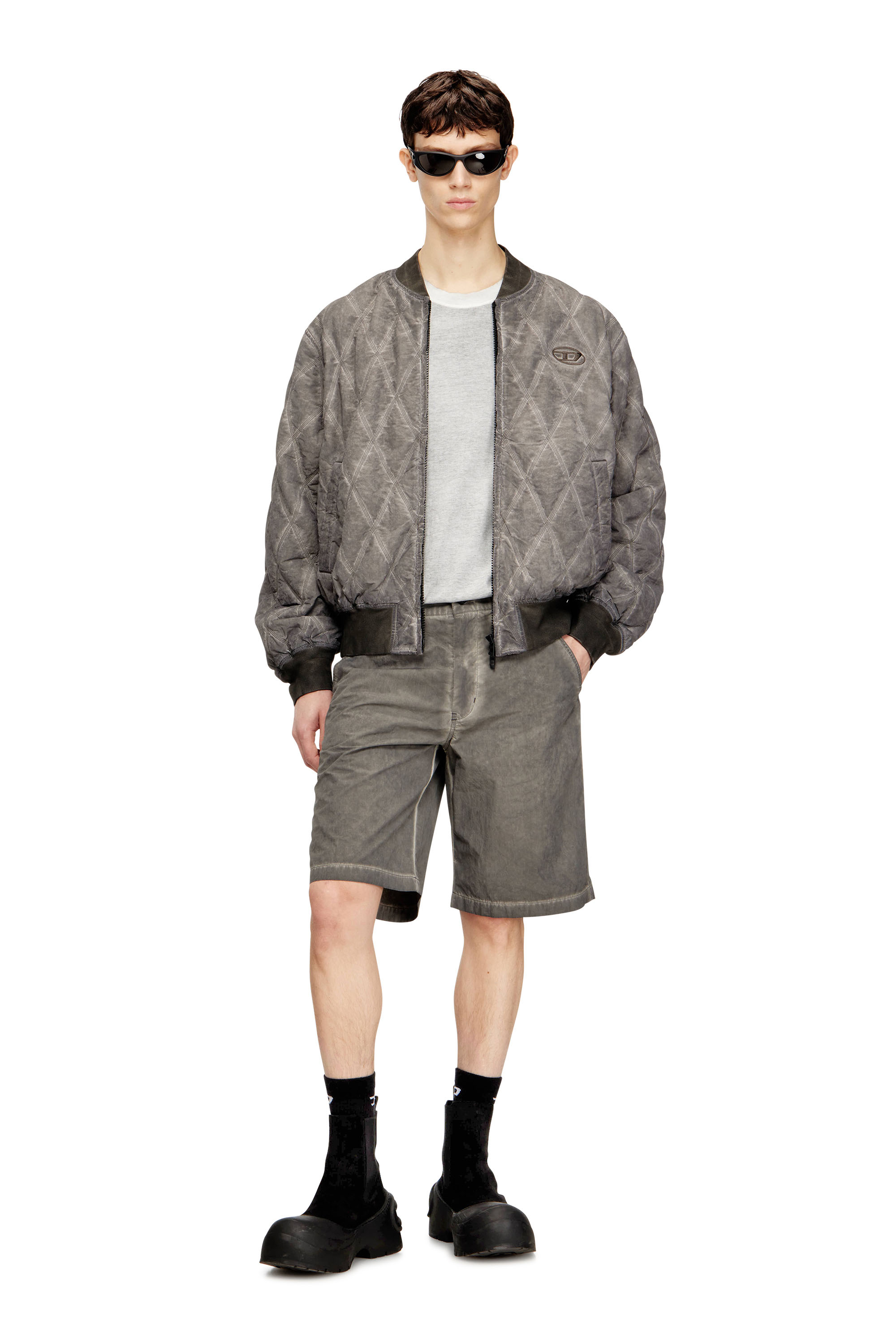 Diesel - P-HANT-CHINO-SHORT-TREAT, Man's Nylon-cotton shorts with pigment dye in null - 2