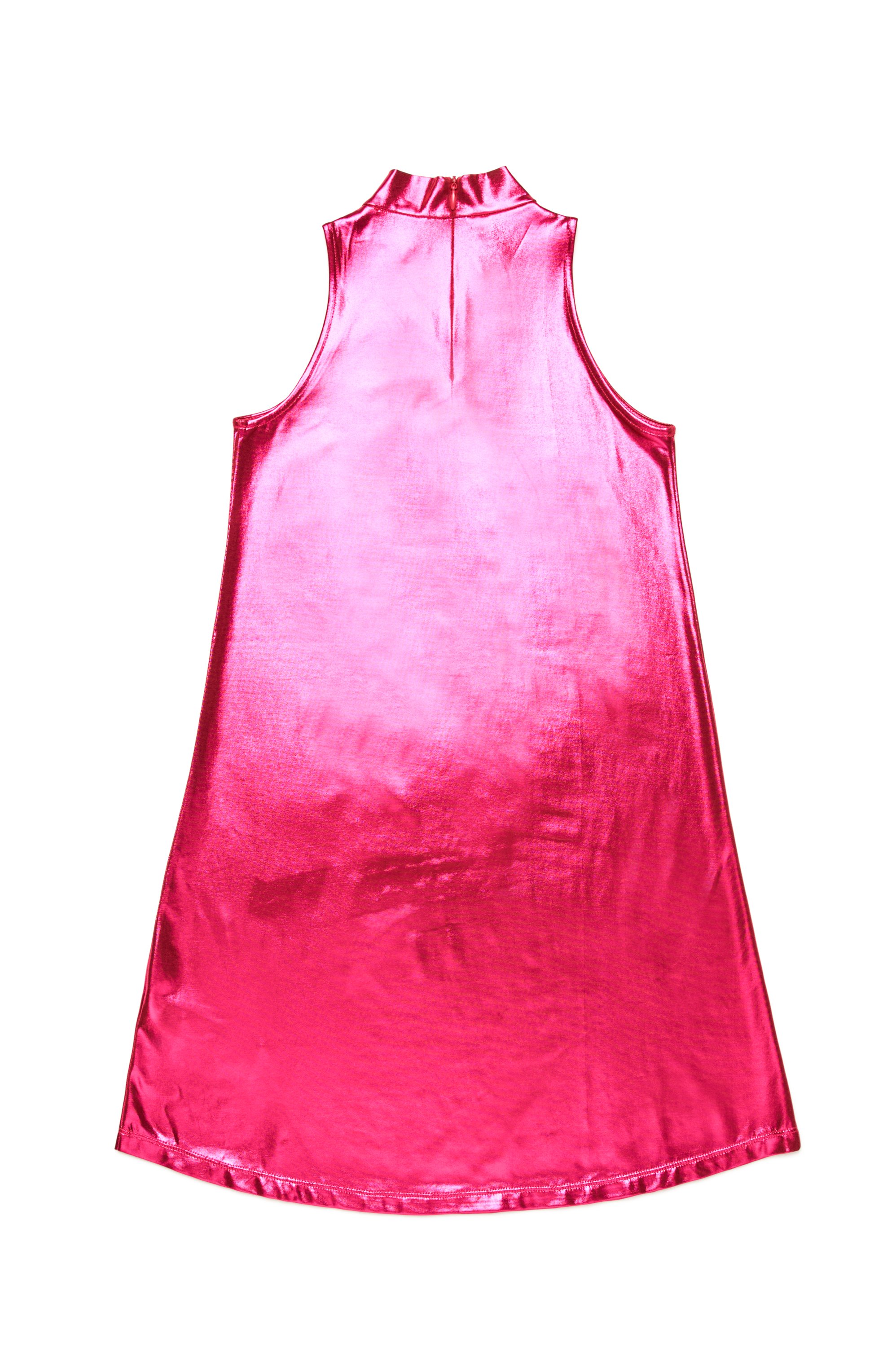 Diesel - DSTROL, Woman's Metallic dress in stretch fabric in Pink - 2