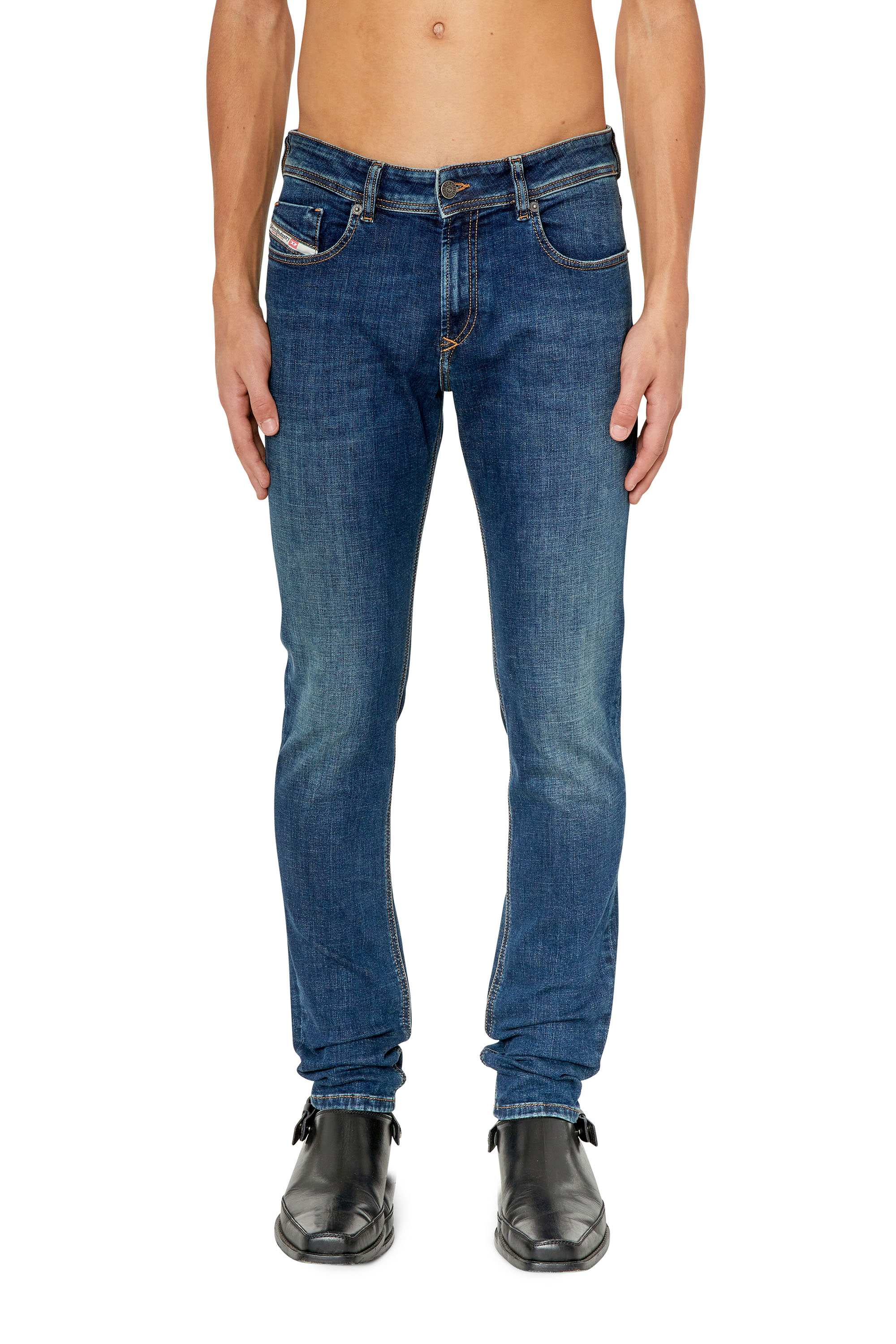 Diesel - 1979 Sleenker 09E95 Skinny Jeans, Dark Blue - Image 1
